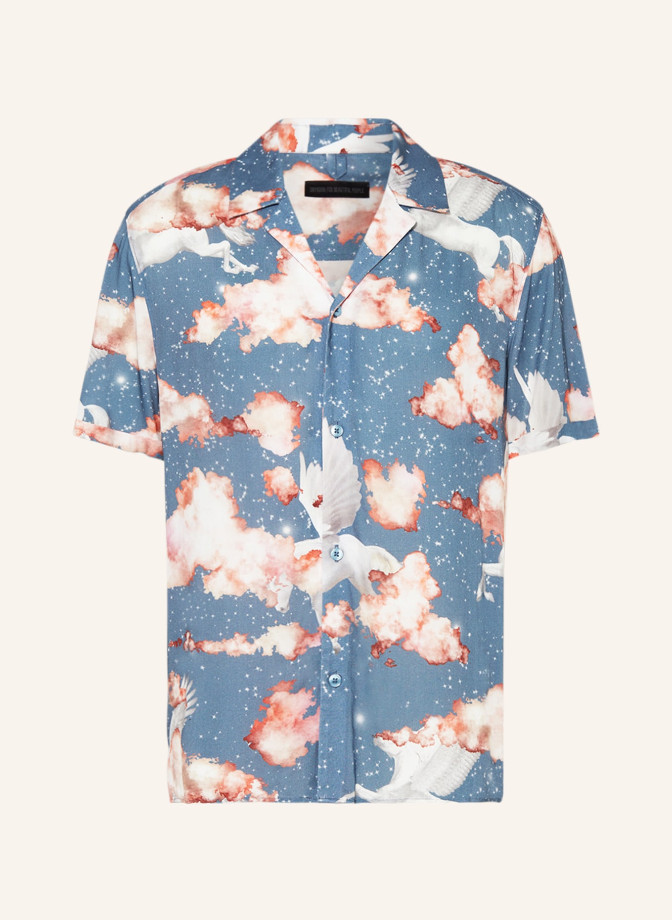 DRYKORN Resort shirt BIJAN comfort fit, Color: BLUE GRAY/ LIGHT RED/ WHITE (Image 1)