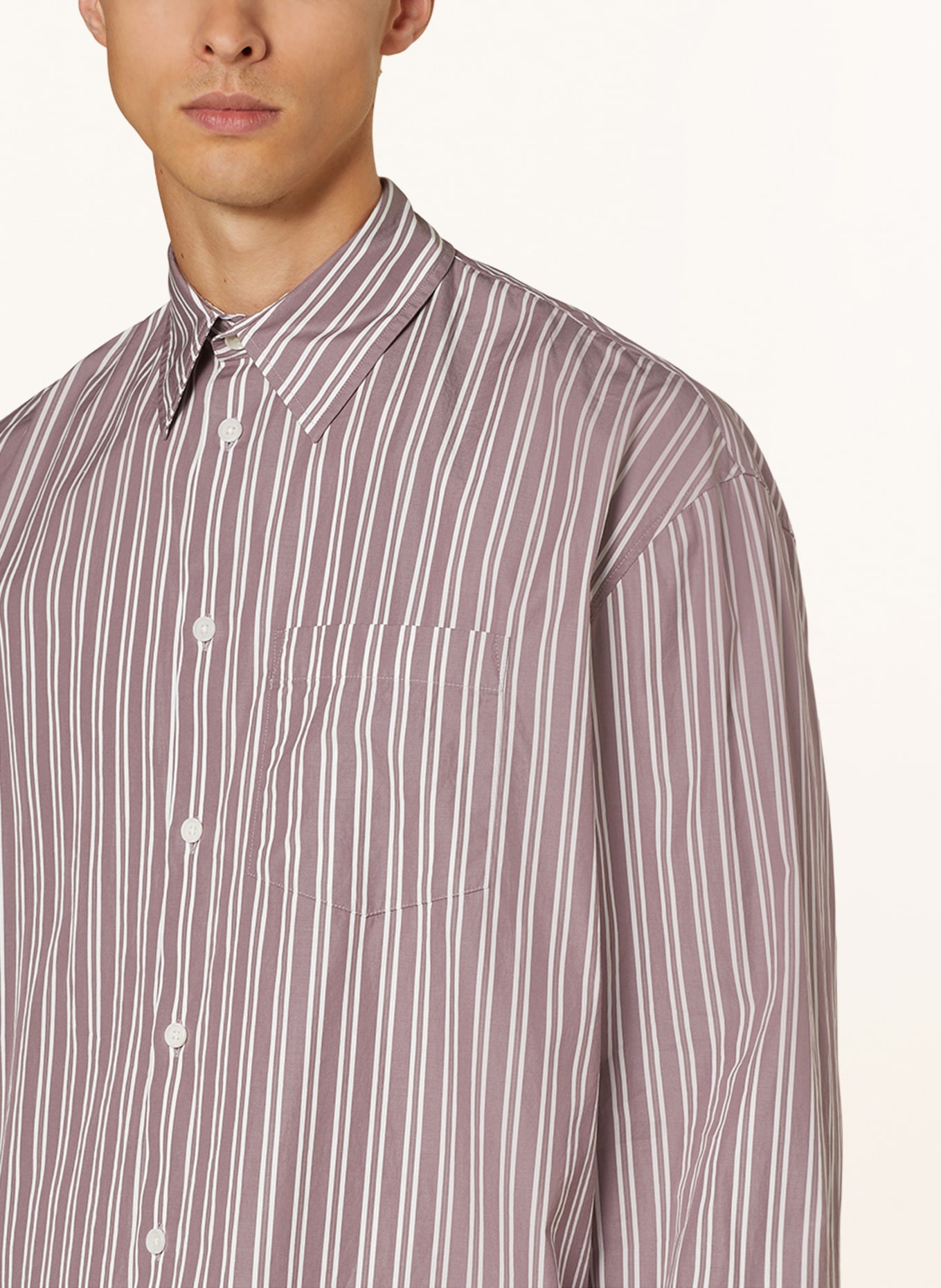 DRYKORN Shirt RIKOV comfort fit, Color: WHITE/ PURPLE (Image 4)