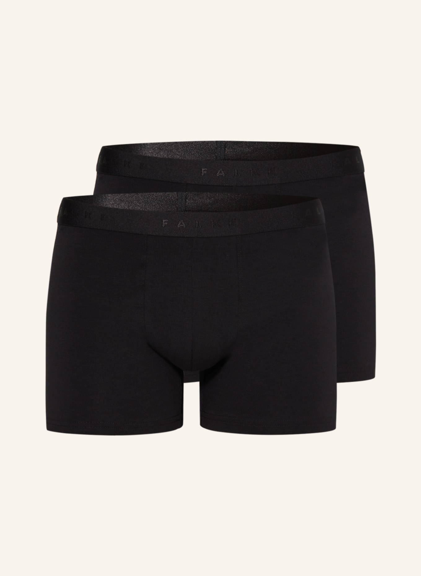 FALKE 2-pack boxer shorts DAILY COMFORT, Color: BLACK (Image 1)