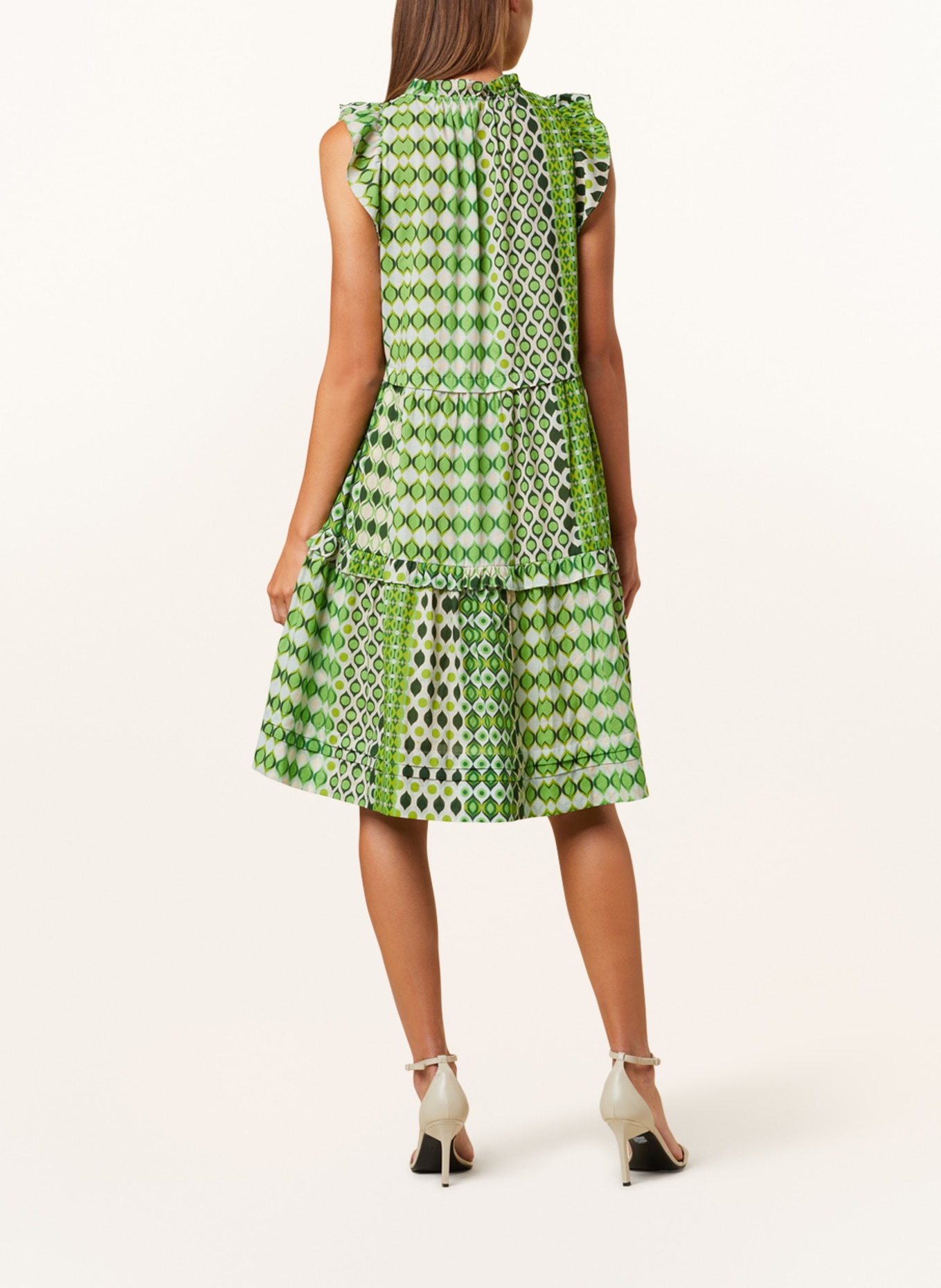 CATNOIR Dress with ruffles, Color: NEON GREEN/ LIGHT BLUE/ LIGHT GREEN (Image 3)