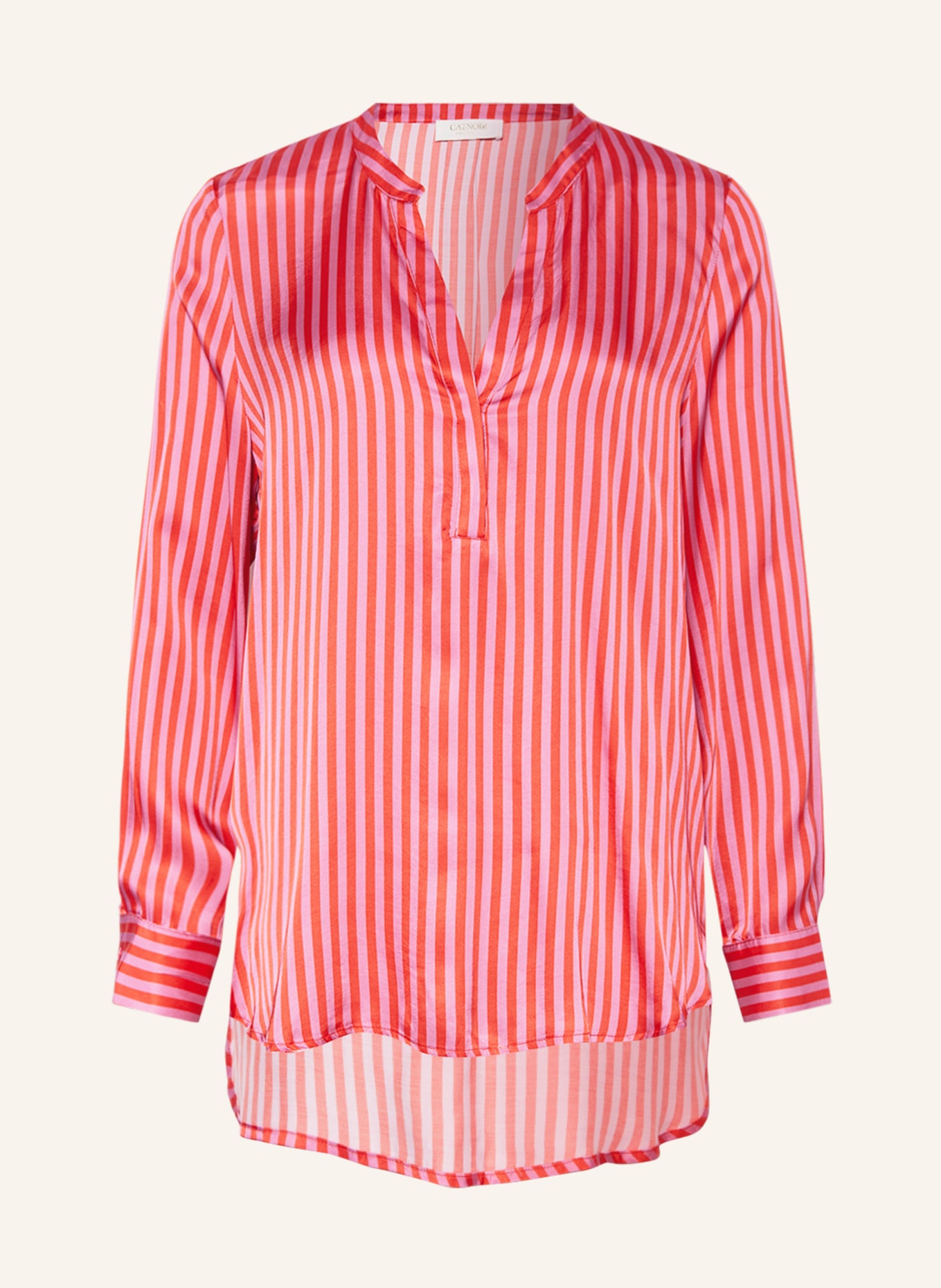 CATNOIR Shirt blouse in satin, Color: RED/ LIGHT PURPLE (Image 1)