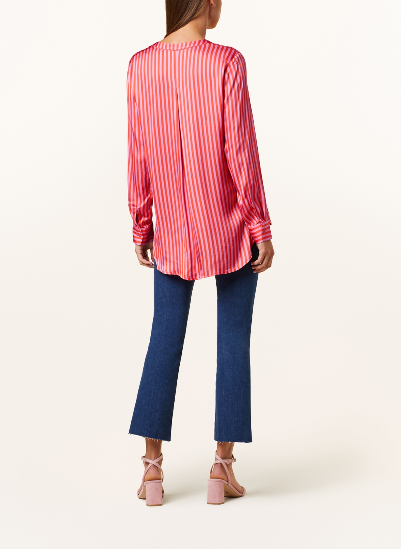 CATNOIR Shirt blouse in satin, Color: RED/ LIGHT PURPLE (Image 3)