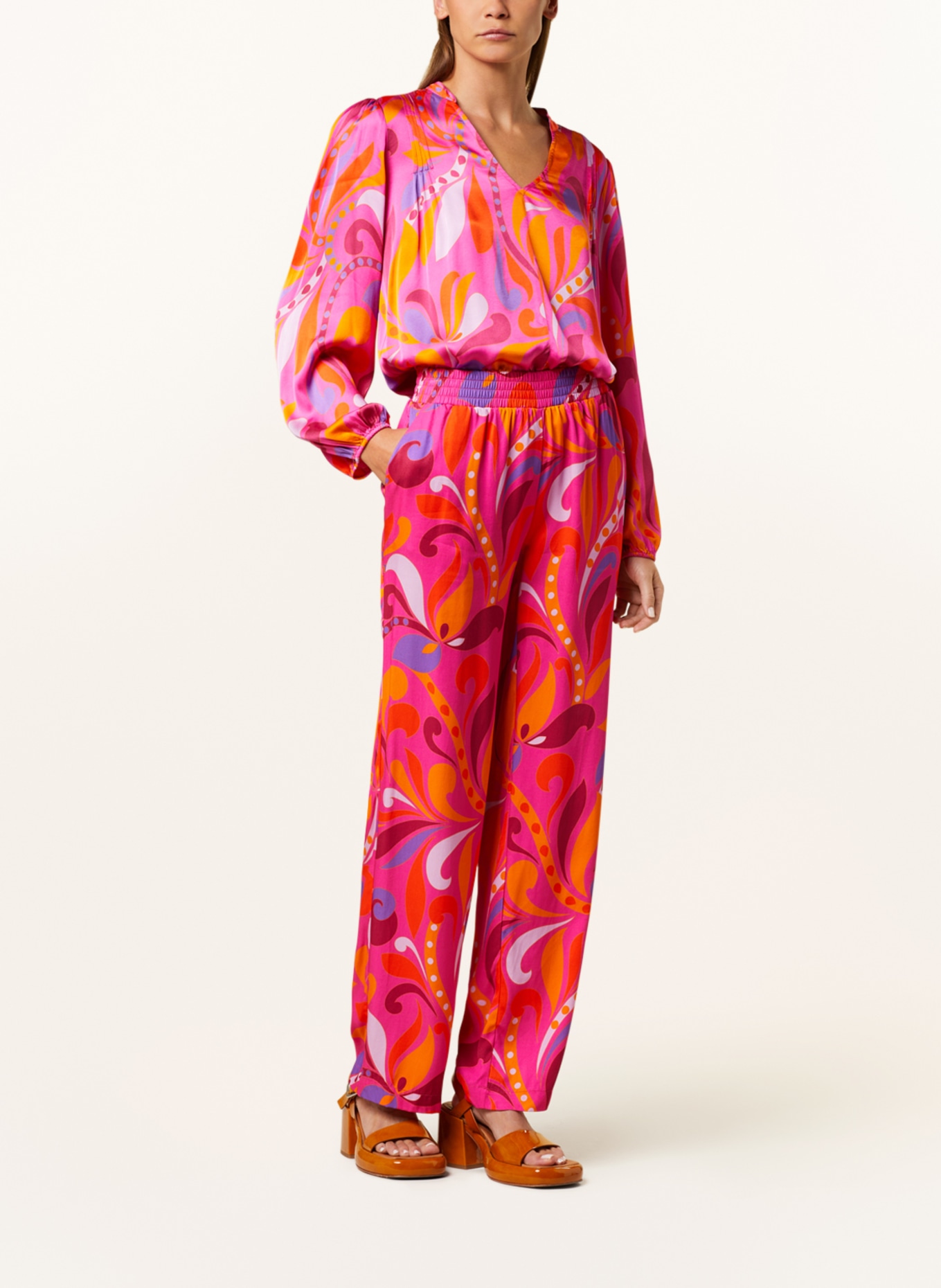 CATNOIR Marlenehose: ORANGE / PINK / LILA