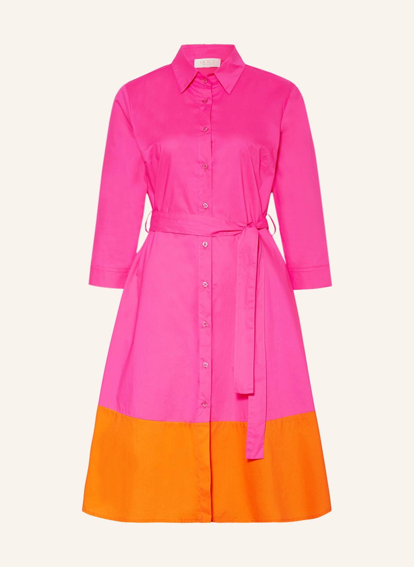 CATNOIR Shirt dress with 3/4 sleeves, Color: PINK/ ORANGE (Image 1)