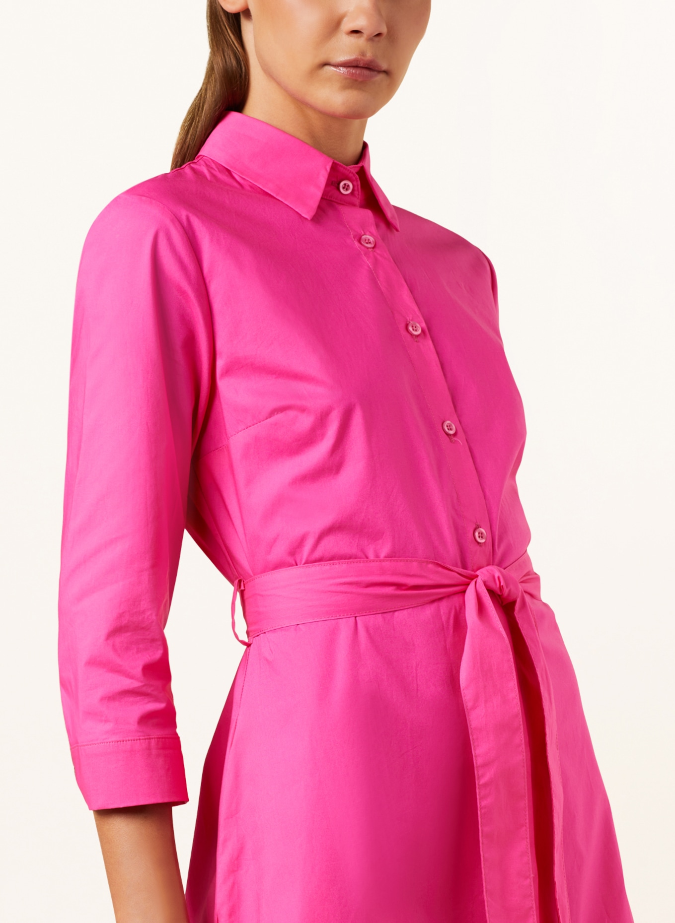 CATNOIR Hemdblusenkleid mit 3/4-Arm, Farbe: PINK/ ORANGE (Bild 4)