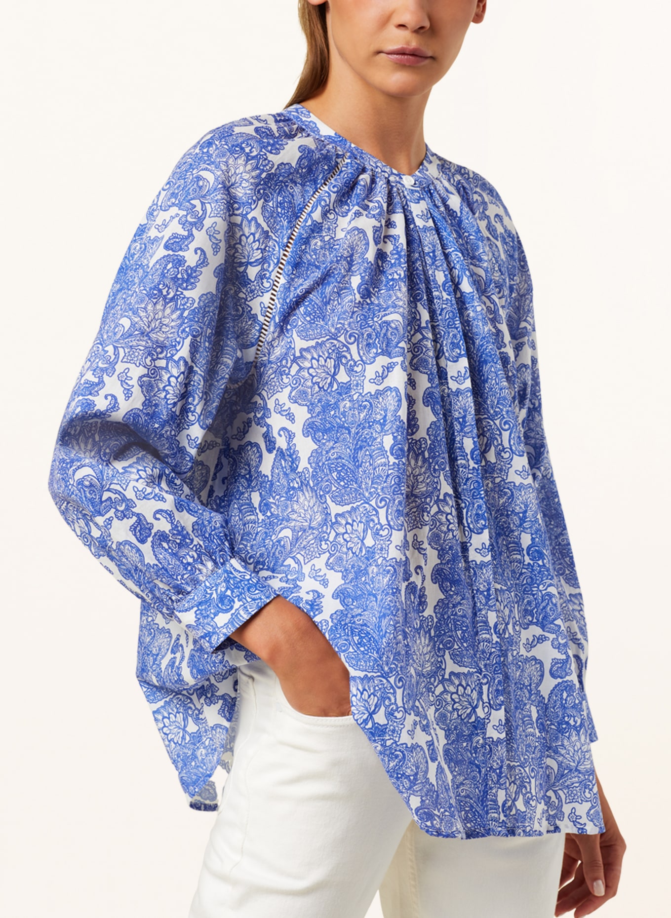CATNOIR Bluse, Farbe: WEISS/ BLAU (Bild 4)