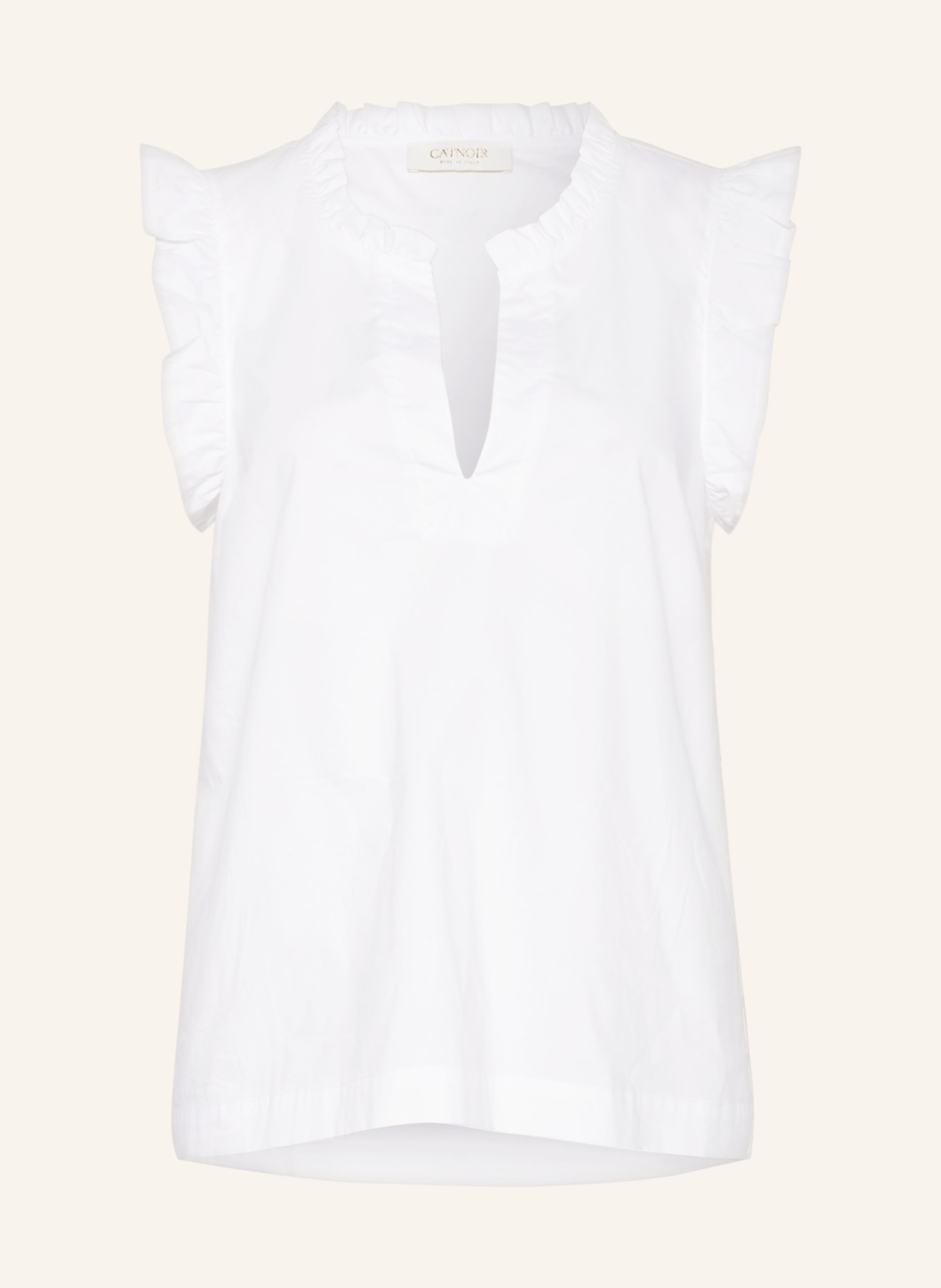 CATNOIR Blouse top with ruffles, Color: WHITE (Image 1)