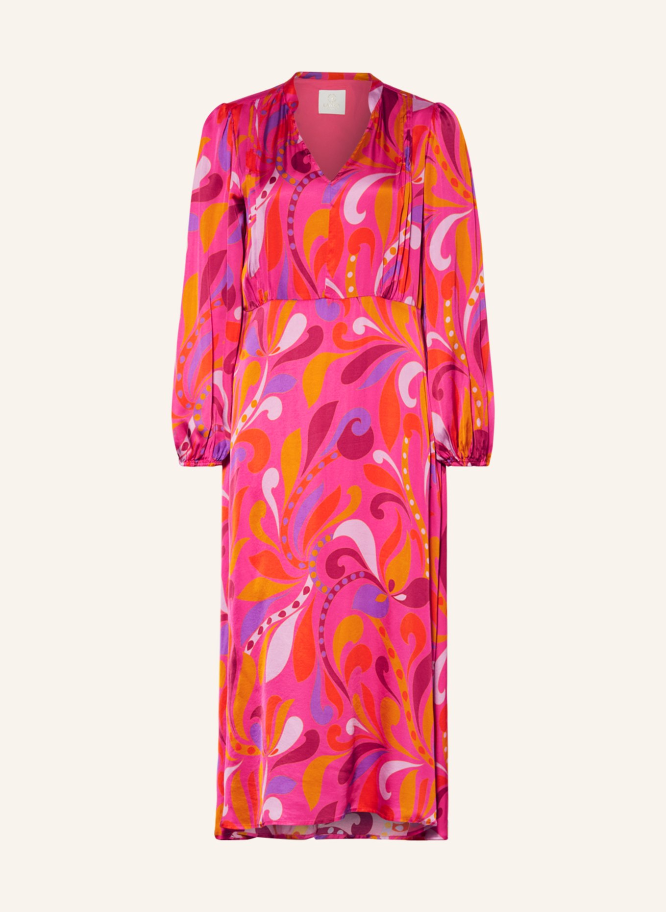 CATNOIR Satin dress, Color: PINK/ PURPLE/ ORANGE (Image 1)