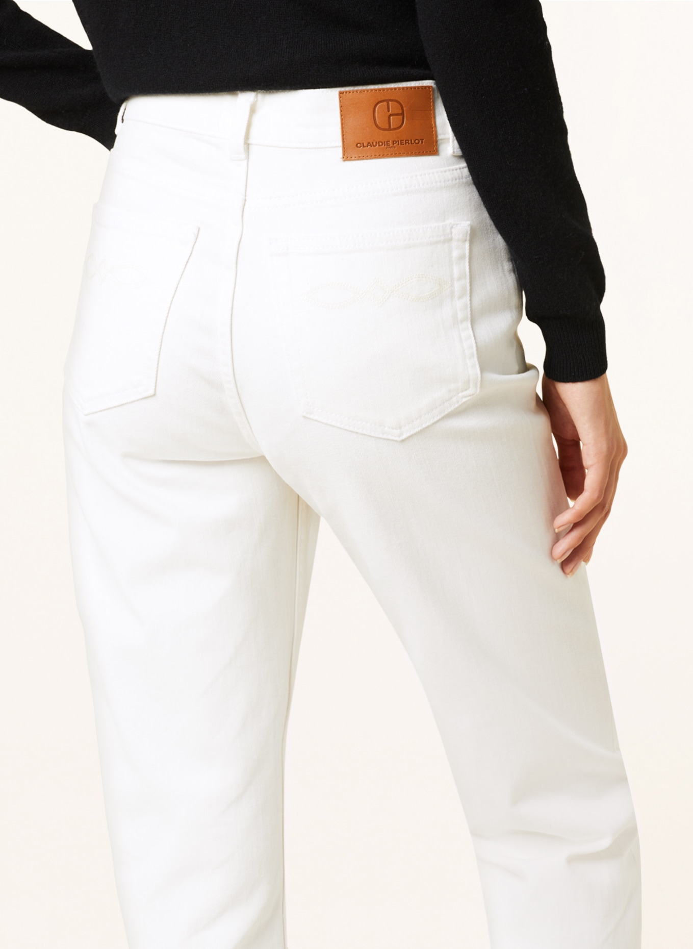 CLAUDIE PIERLOT Straight Jeans, Farbe: A004 ECRU (Bild 5)