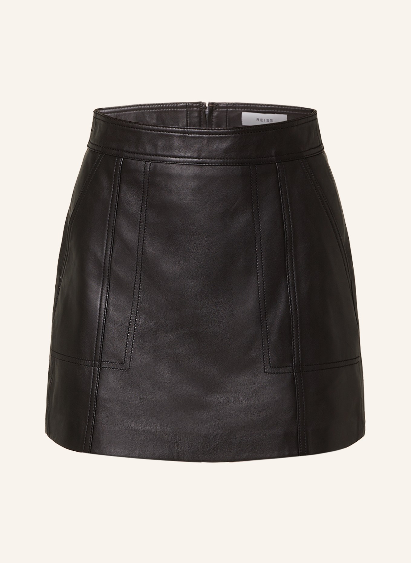 REISS Leather skirt EDIE, Color: BLACK (Image 1)