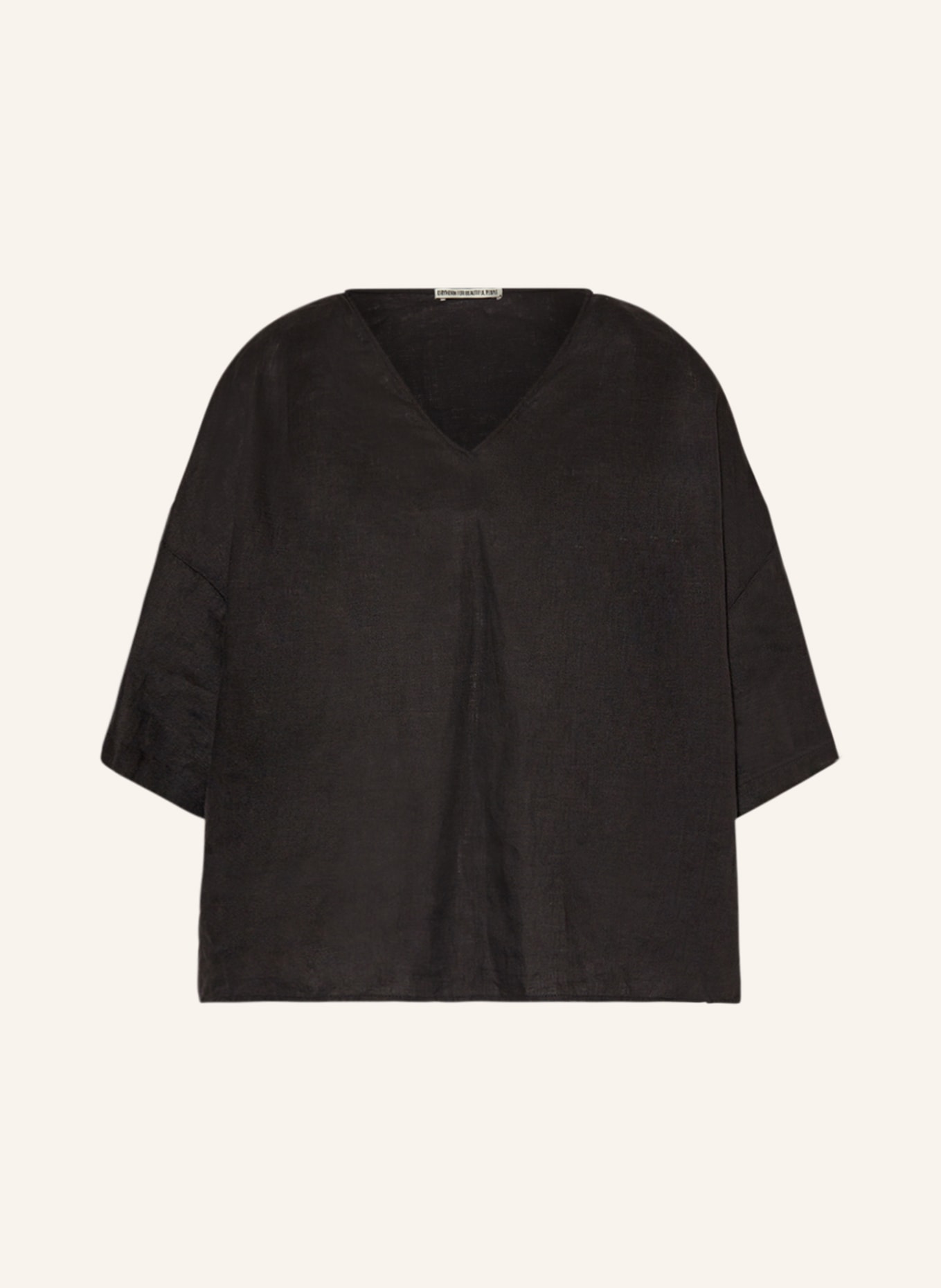 DRYKORN Shirt blouse VYNI made of linen, Color: BLACK (Image 1)