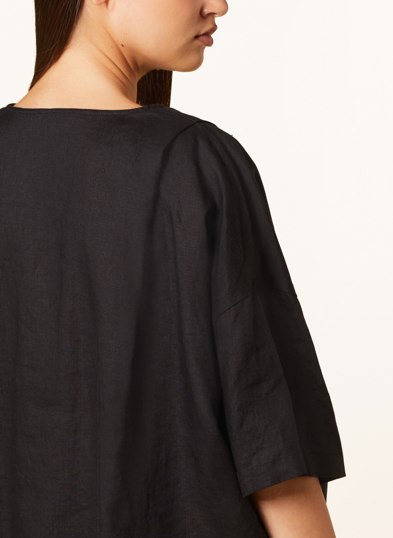 DRYKORN Shirt blouse VYNI made of linen, Color: BLACK (Image 4)