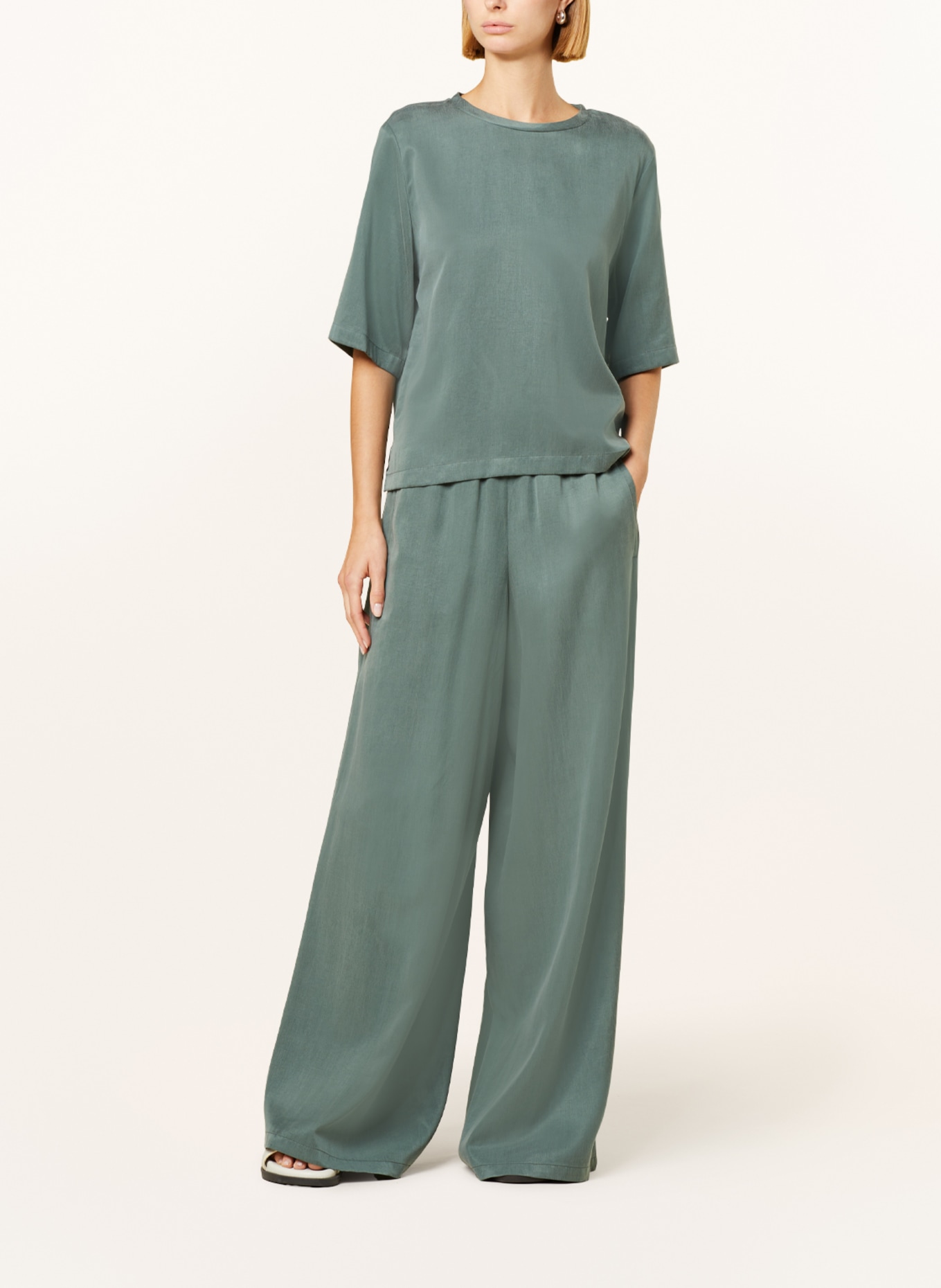DRYKORN Wide leg trousers CEILING, Color: GREEN (Image 2)