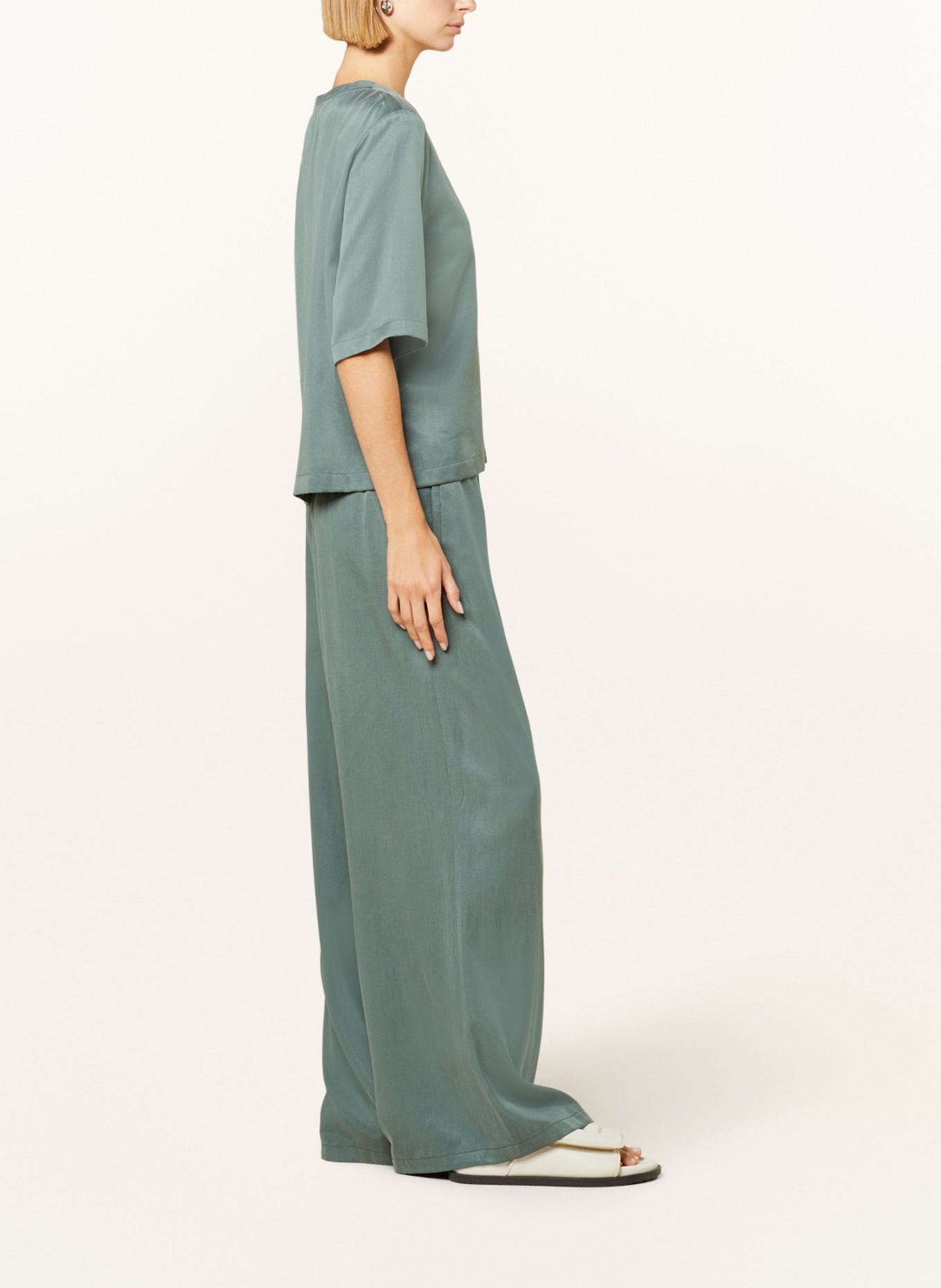 DRYKORN Wide leg trousers CEILING, Color: GREEN (Image 4)