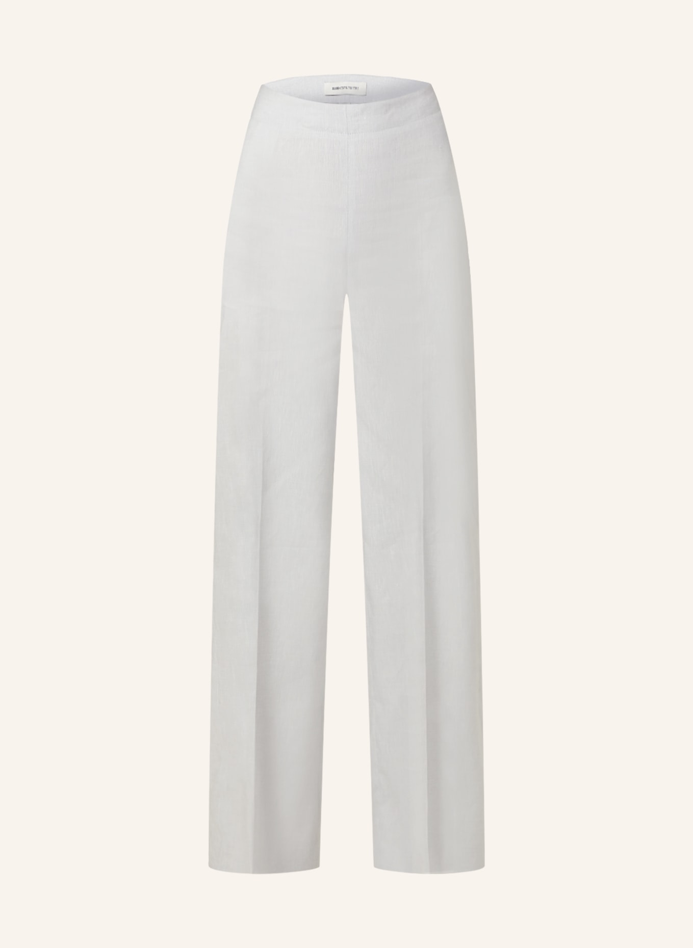 DRYKORN Wide leg trousers BEFORE with linen, Color: GRAY (Image 1)