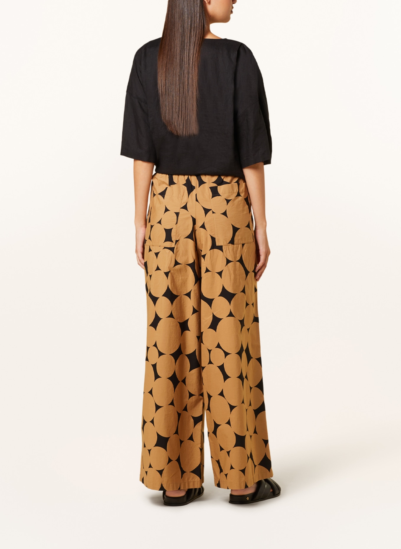 DRYKORN Wide leg trousers CEILING, Color: LIGHT BROWN/ BLACK (Image 3)