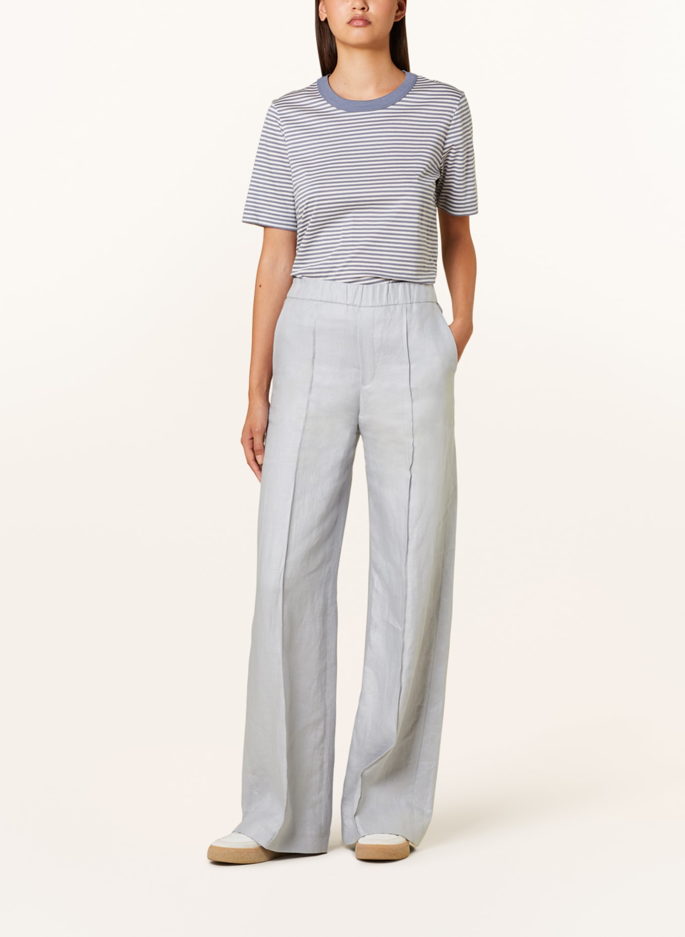 DRYKORN Wide leg trousers EARN made of linen, Color: LIGHT BLUE (Image 2)