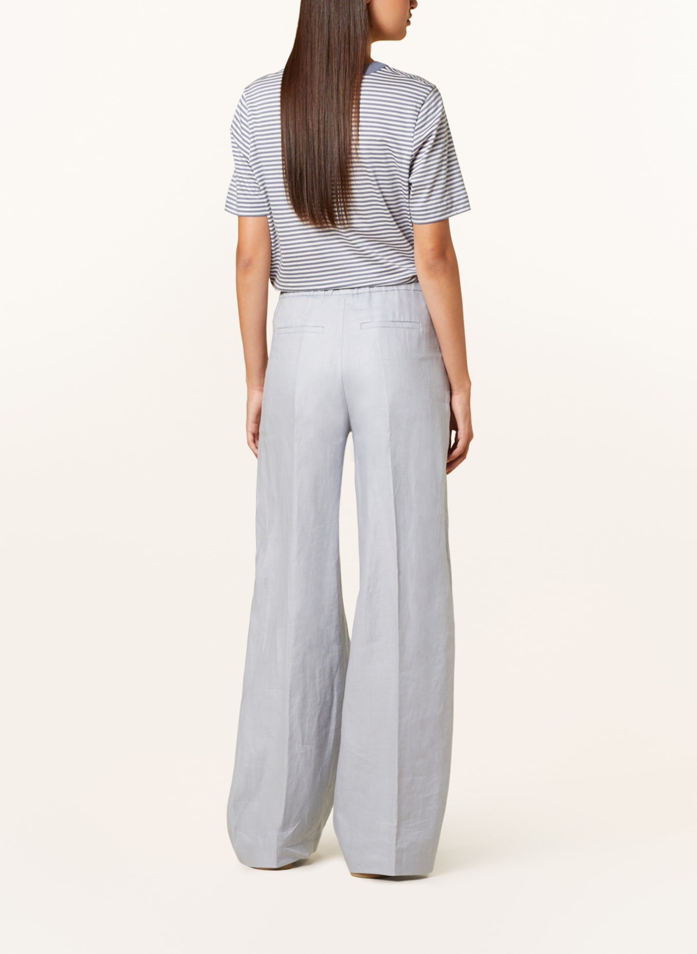 DRYKORN Wide leg trousers EARN made of linen, Color: LIGHT BLUE (Image 3)