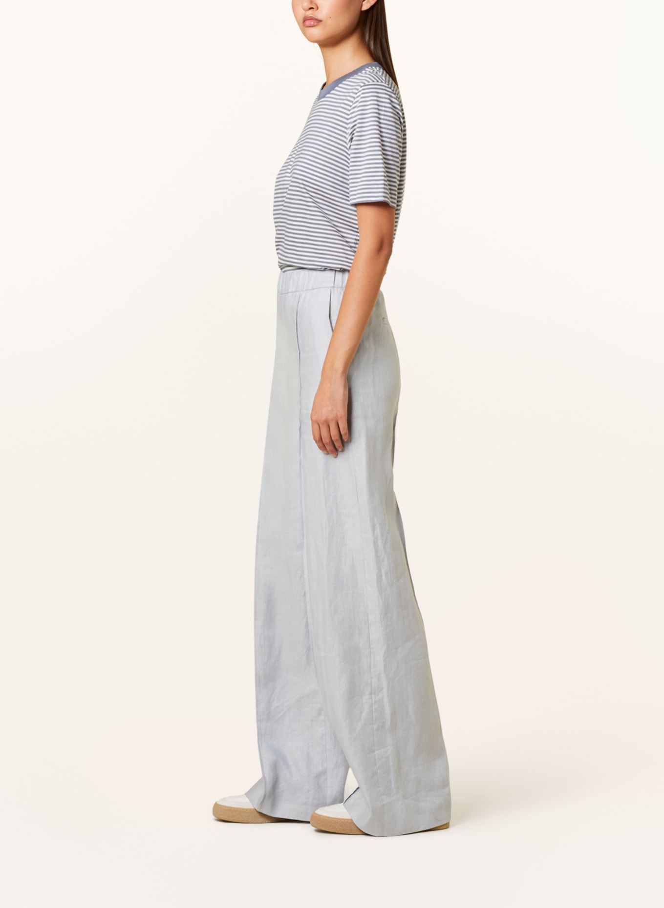 DRYKORN Wide leg trousers EARN made of linen, Color: LIGHT BLUE (Image 4)