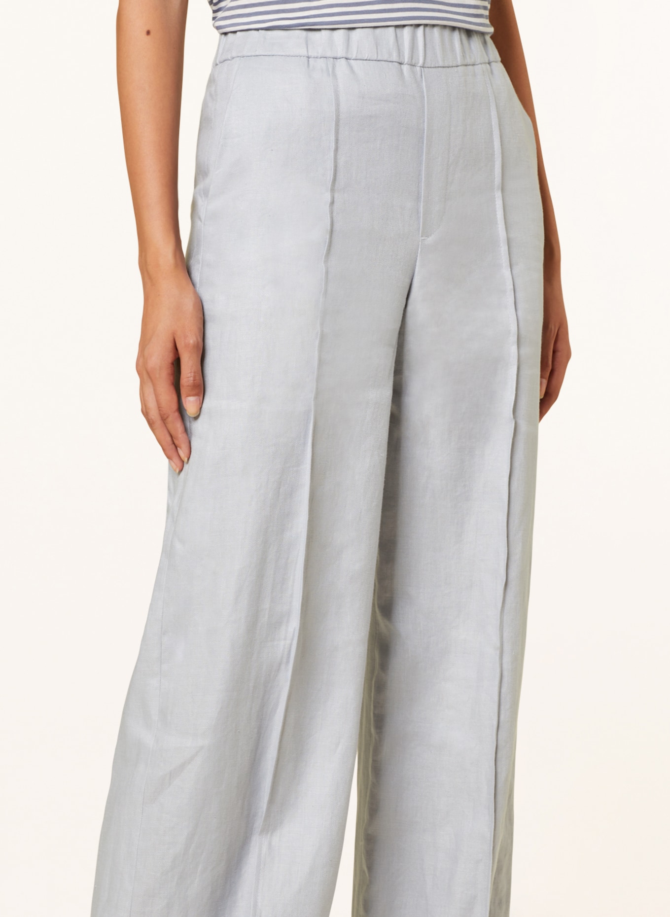 DRYKORN Wide leg trousers EARN made of linen, Color: LIGHT BLUE (Image 5)