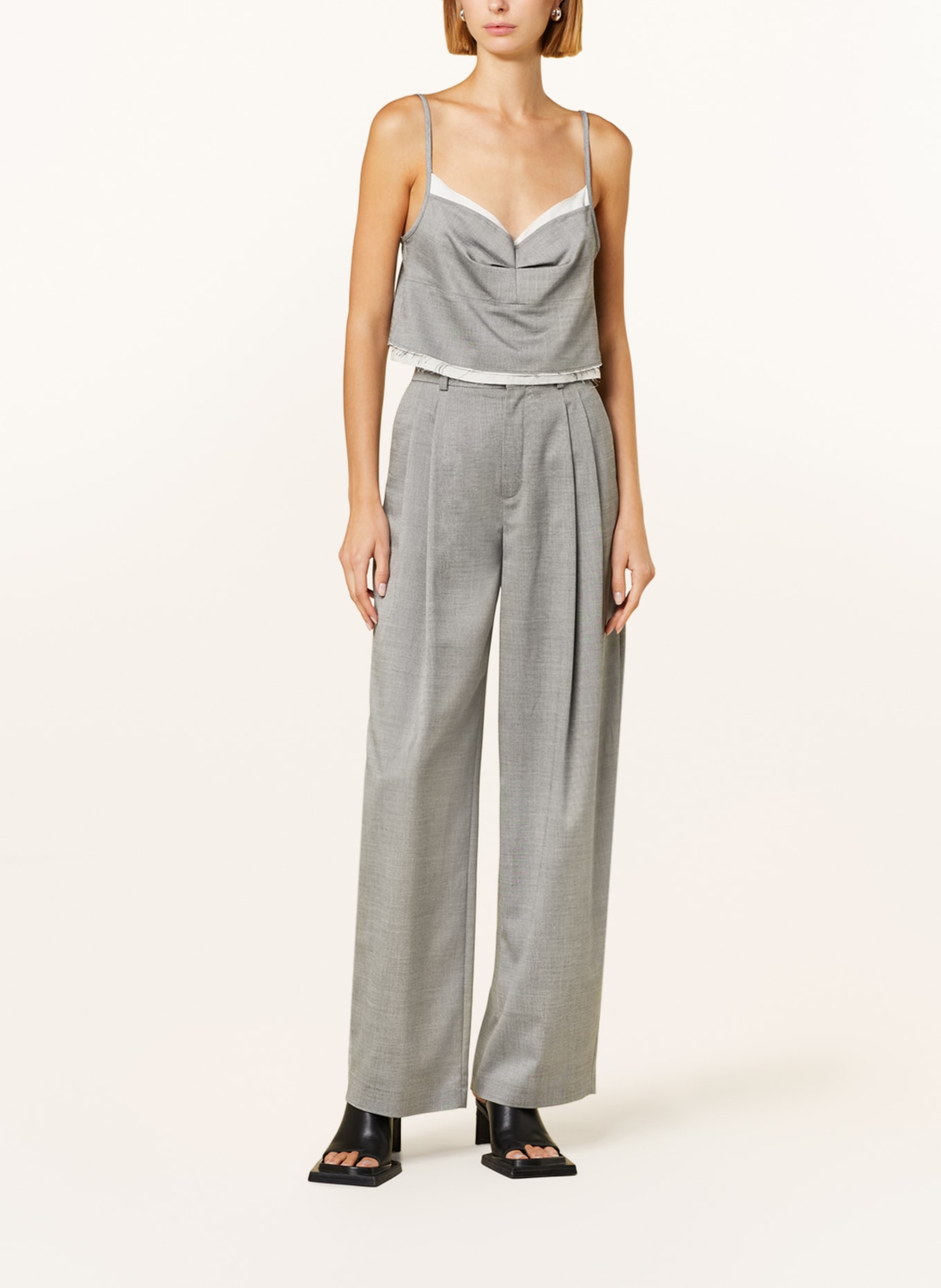 DRYKORN Wide leg trousers INK, Color: GRAY (Image 2)