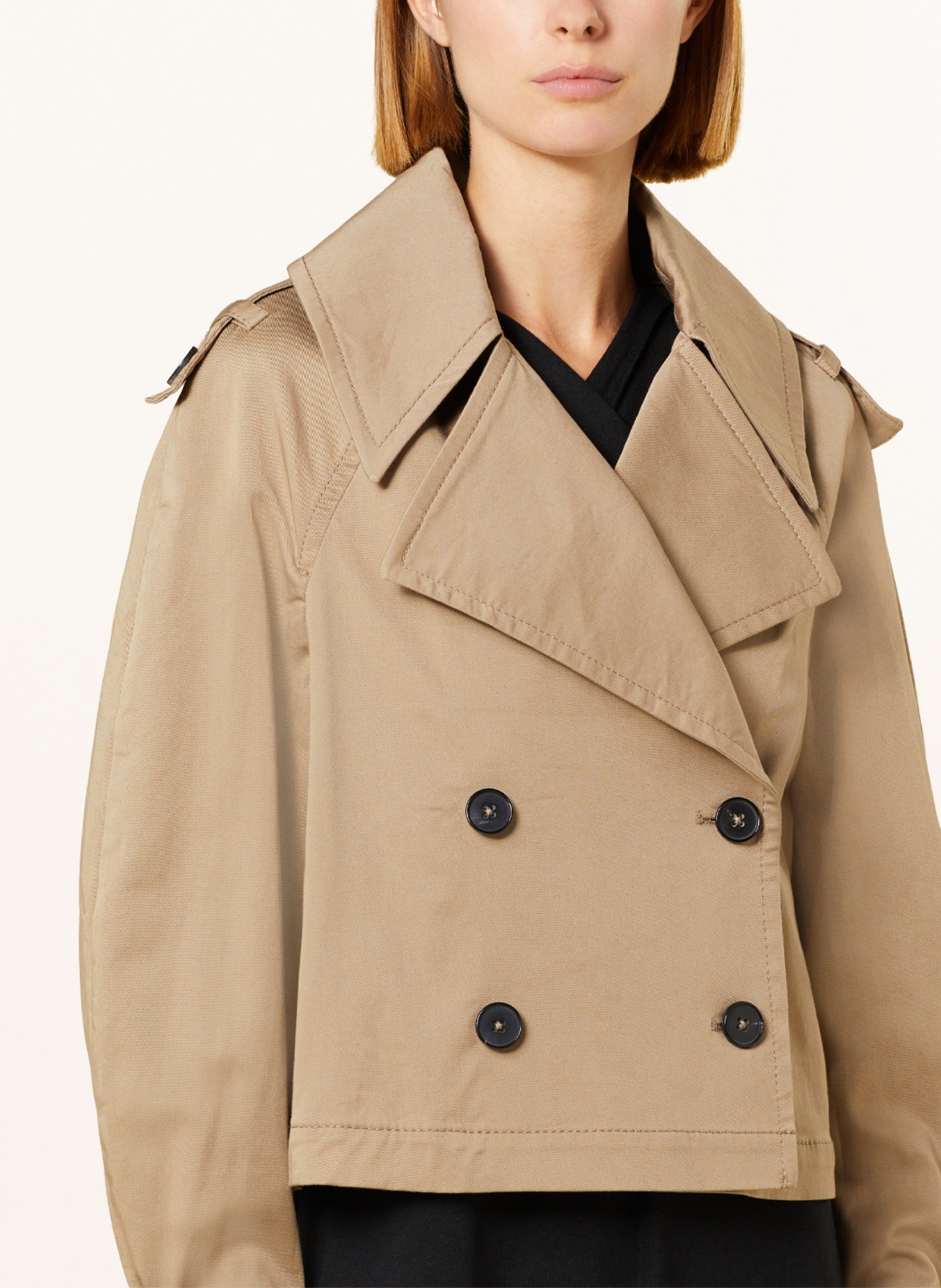 DRYKORN Cropped trench coat PODINGTON, Color: LIGHT BROWN (Image 4)