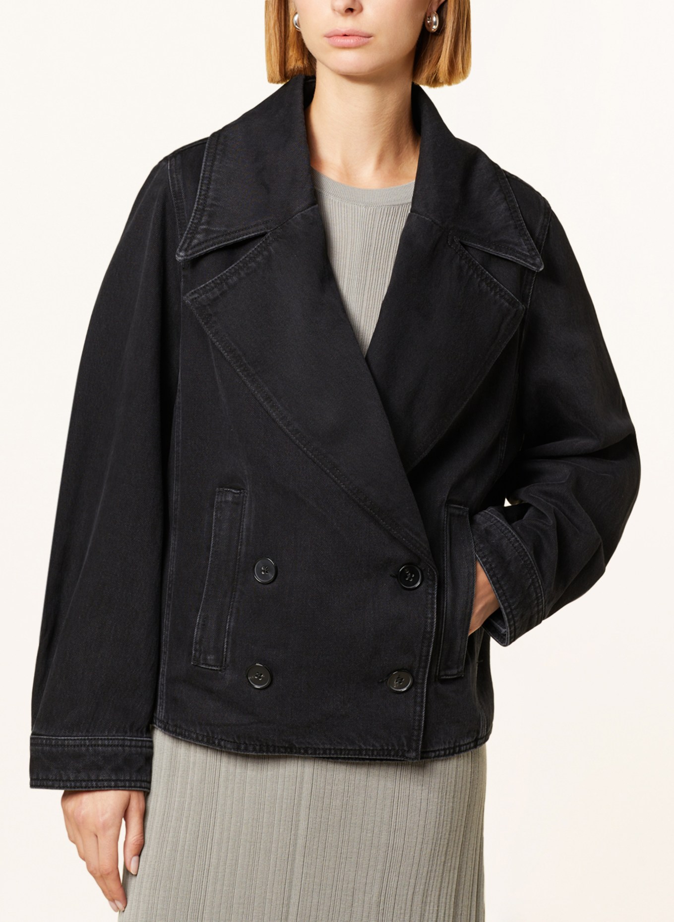 DRYKORN Denim jacket LATHBURY, Color: BLACK (Image 4)