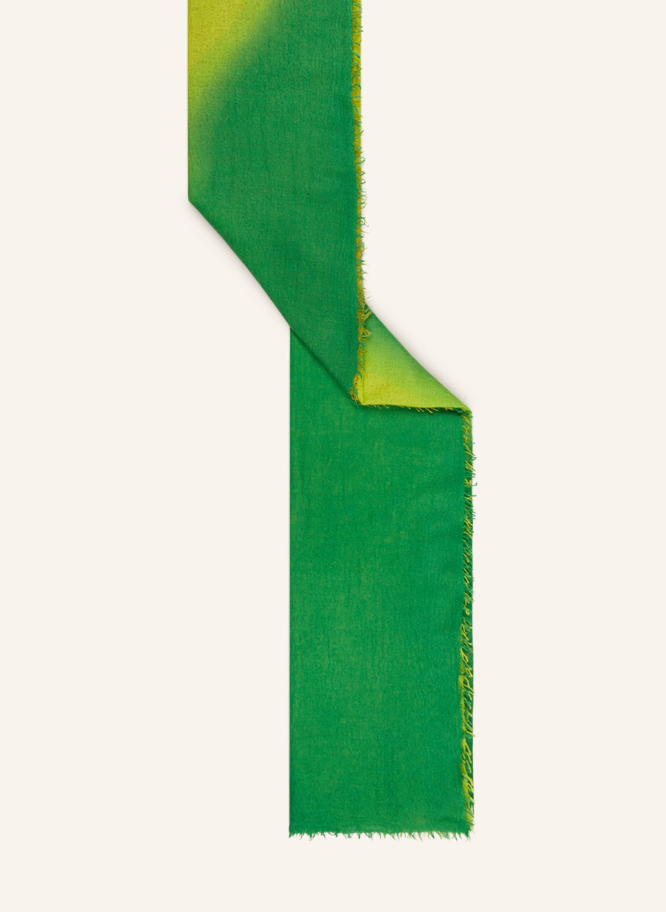 Mouleta Cashmere scarf, Color: GREEN/ OLIVE/ NEON YELLOW (Image 2)