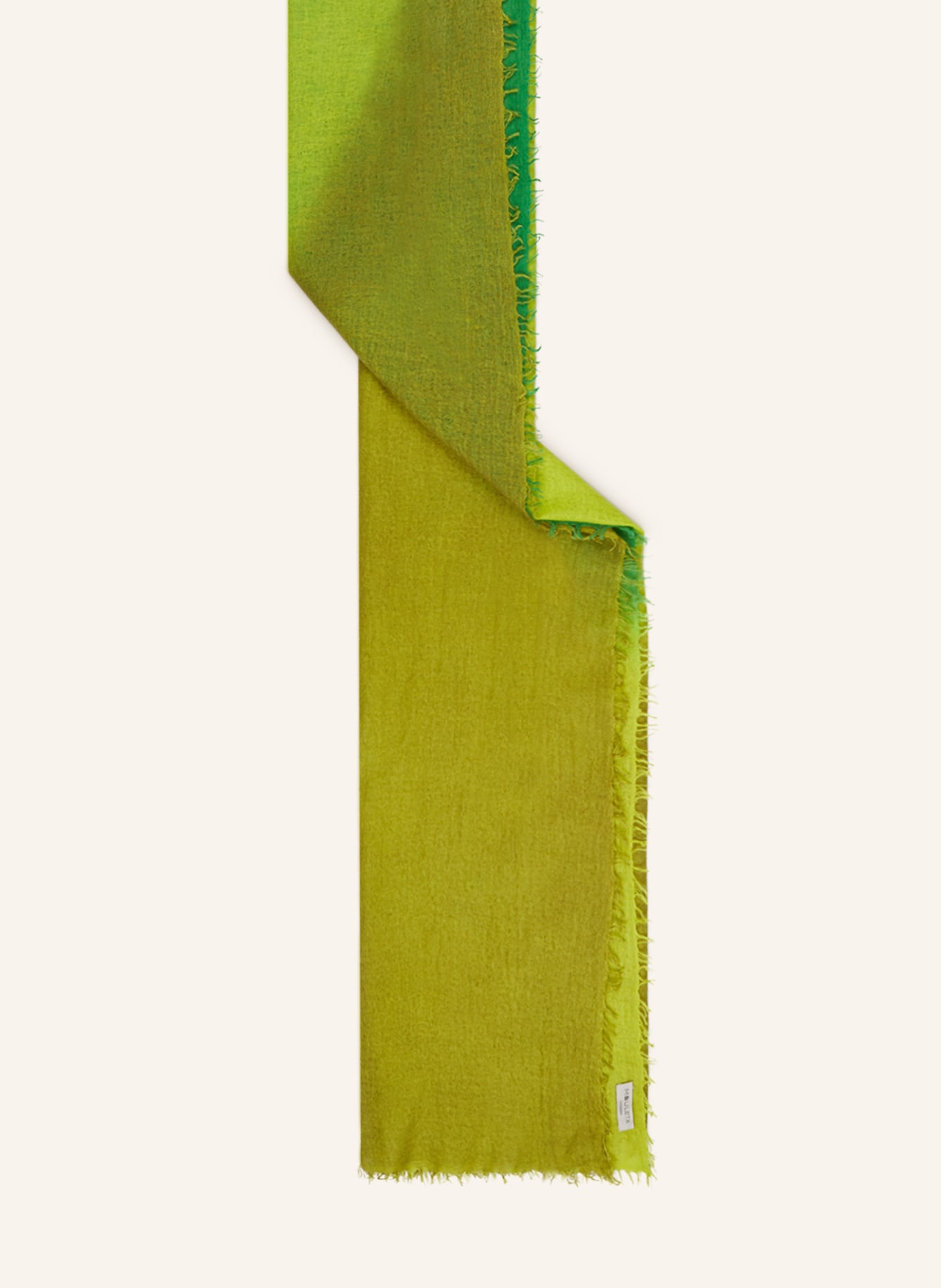 Mouleta Cashmere scarf, Color: GREEN/ OLIVE/ NEON YELLOW (Image 3)