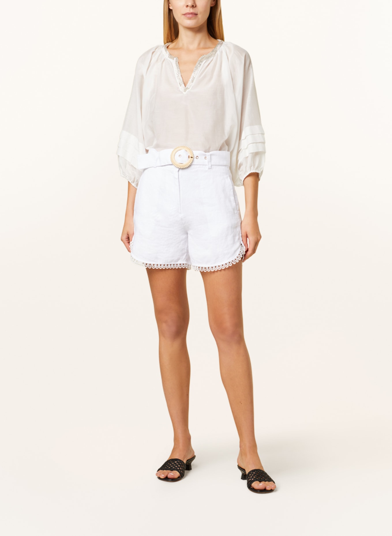 Princess GOES HOLLYWOOD Shirt blouse with silk, Color: WHITE (Image 2)