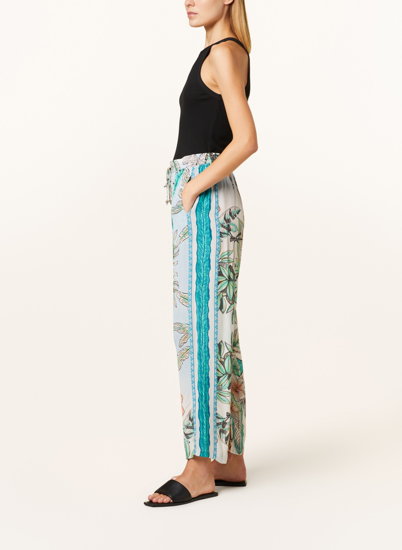 Princess GOES HOLLYWOOD Trousers, Color: LIGHT BLUE/ LIGHT GREEN/ TEAL (Image 4)