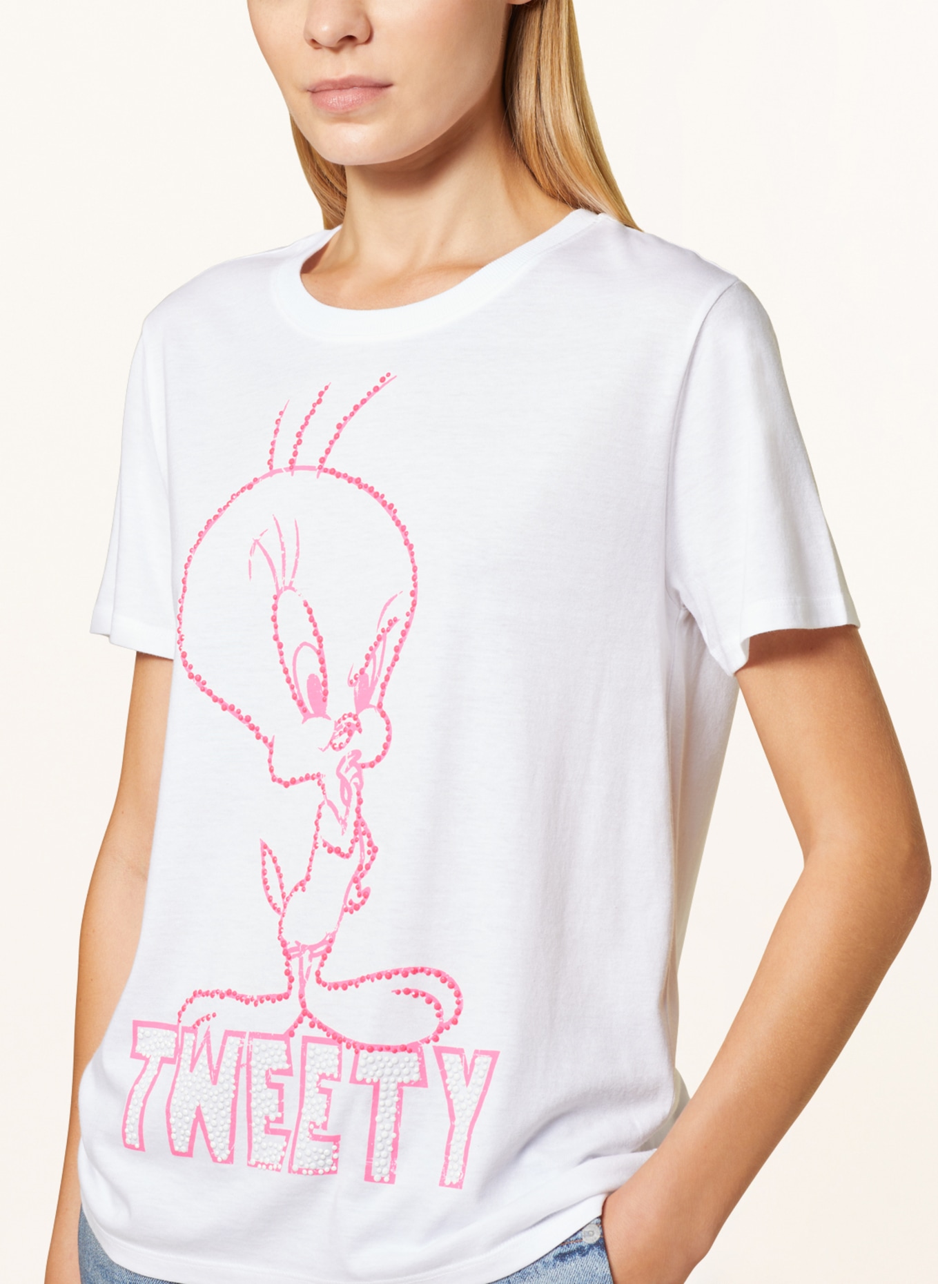 Princess GOES HOLLYWOOD T-Shirt mit Schmucksteinen, Farbe: WEISS/ PINK (Bild 4)