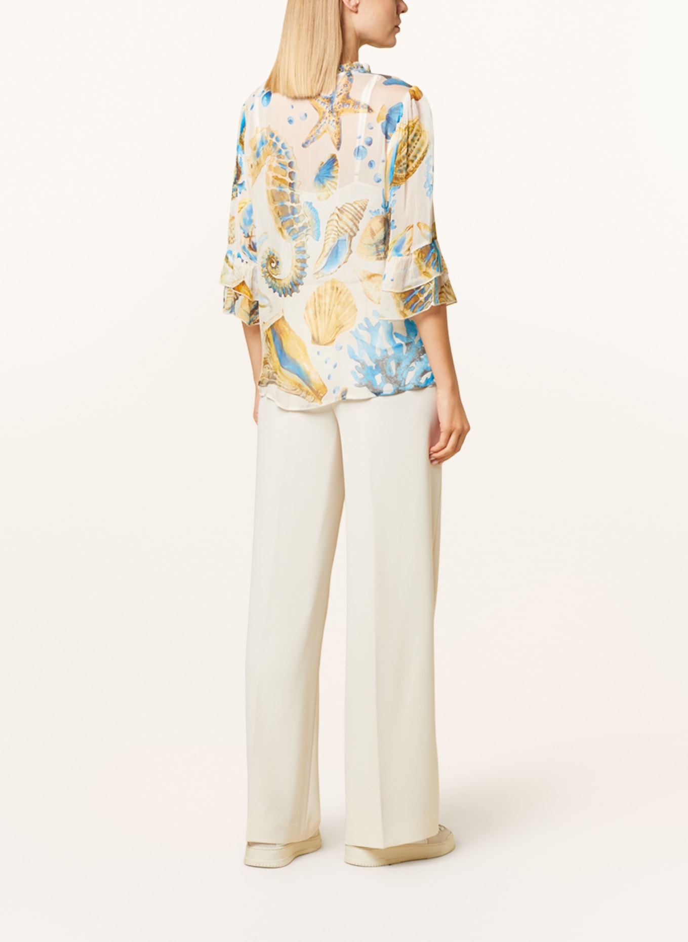 Princess GOES HOLLYWOOD Shirt blouse with 3/4 sleeves, Color: CREAM/ DARK YELLOW/ BLUE (Image 3)