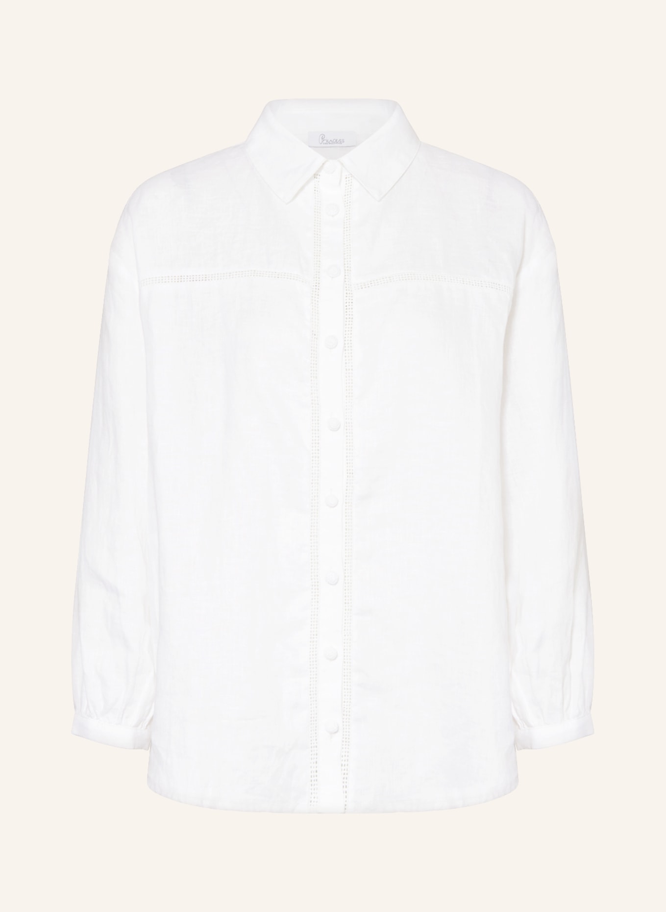 Princess GOES HOLLYWOOD Shirt blouse made of linen, Color: WHITE (Image 1)