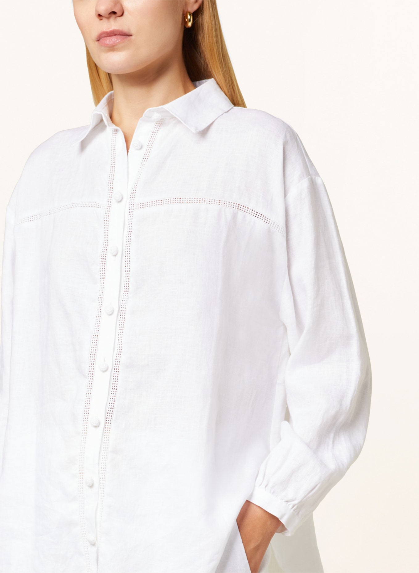 Princess GOES HOLLYWOOD Shirt blouse made of linen, Color: WHITE (Image 4)