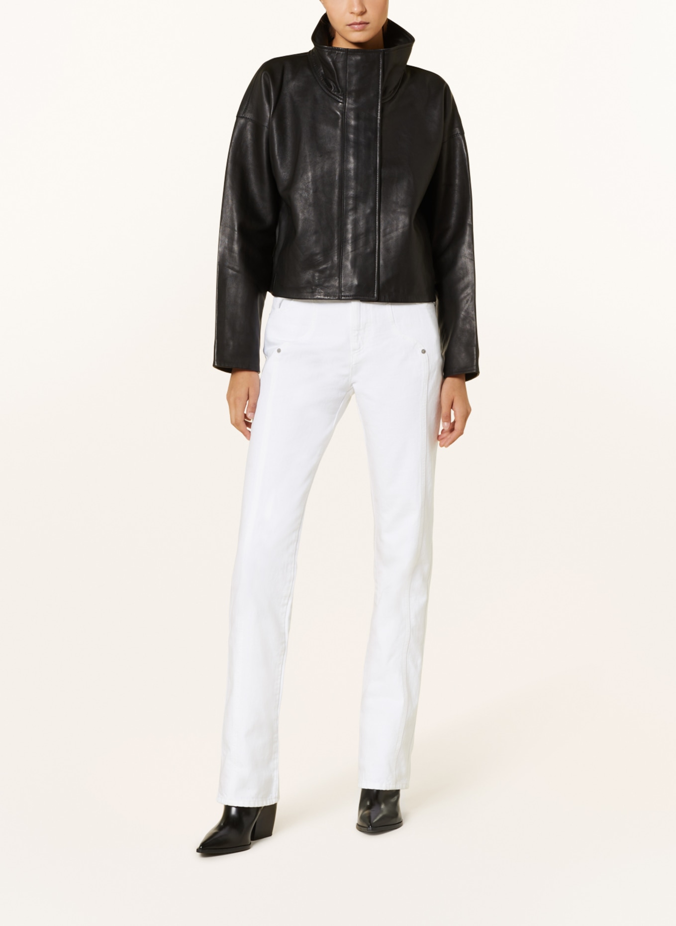 ALLSAINTS Leather jacket RYDER, Color: BLACK (Image 2)