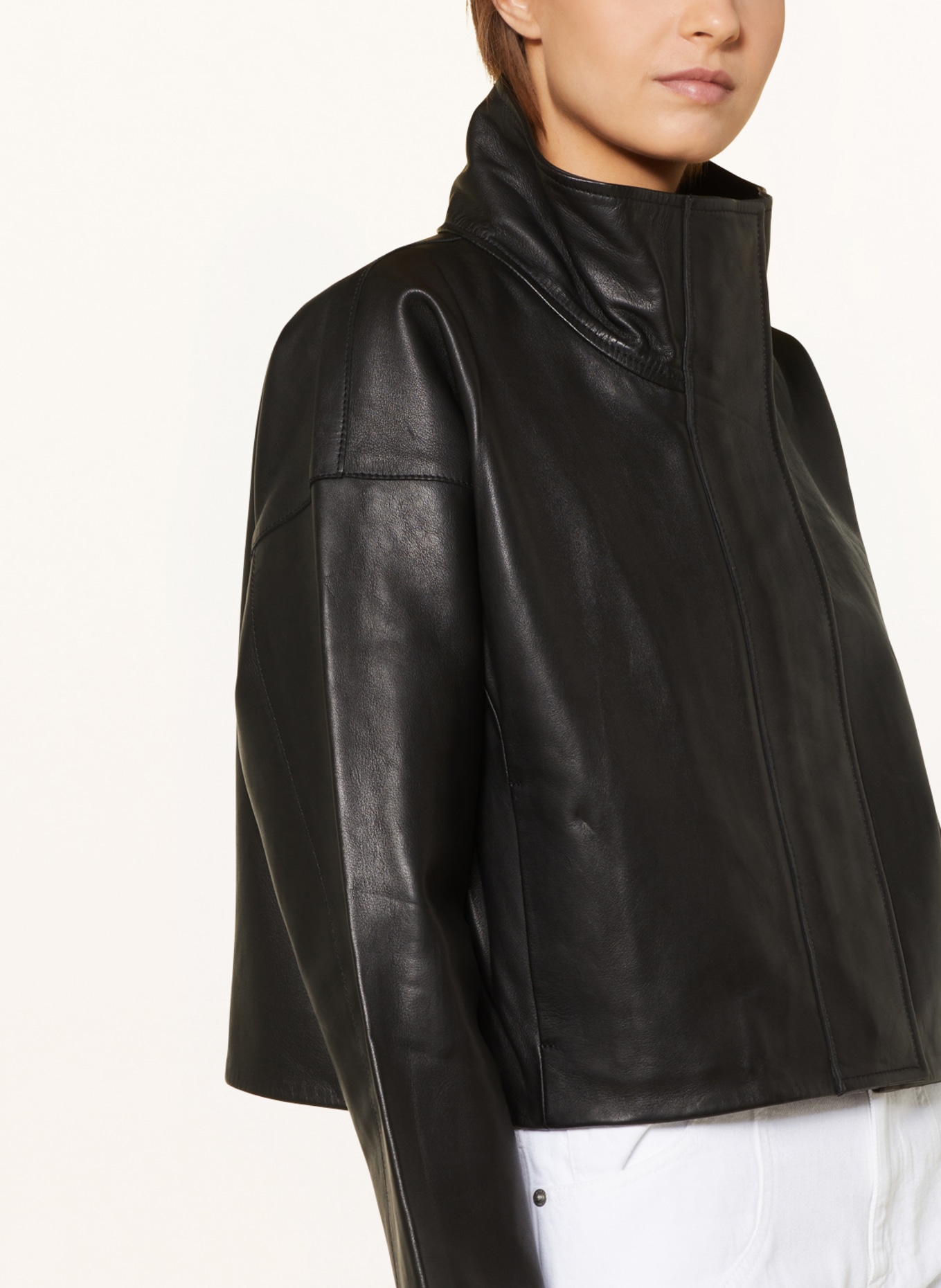 ALLSAINTS Leather jacket RYDER, Color: BLACK (Image 4)