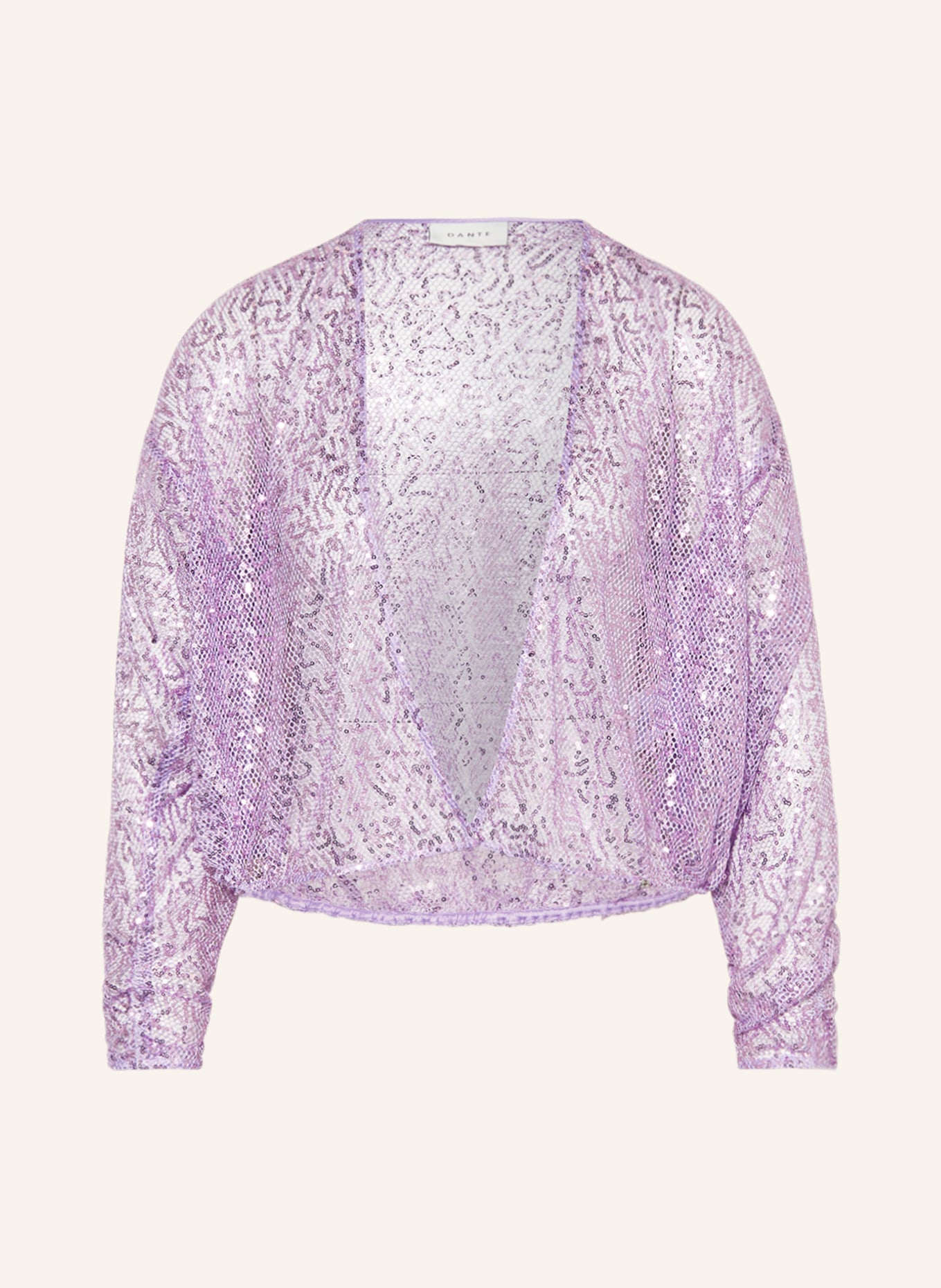 DANTE6 Cardigan CRAZYABOUT with 3/4 sleeves and sequins, Color: LIGHT PURPLE (Image 1)