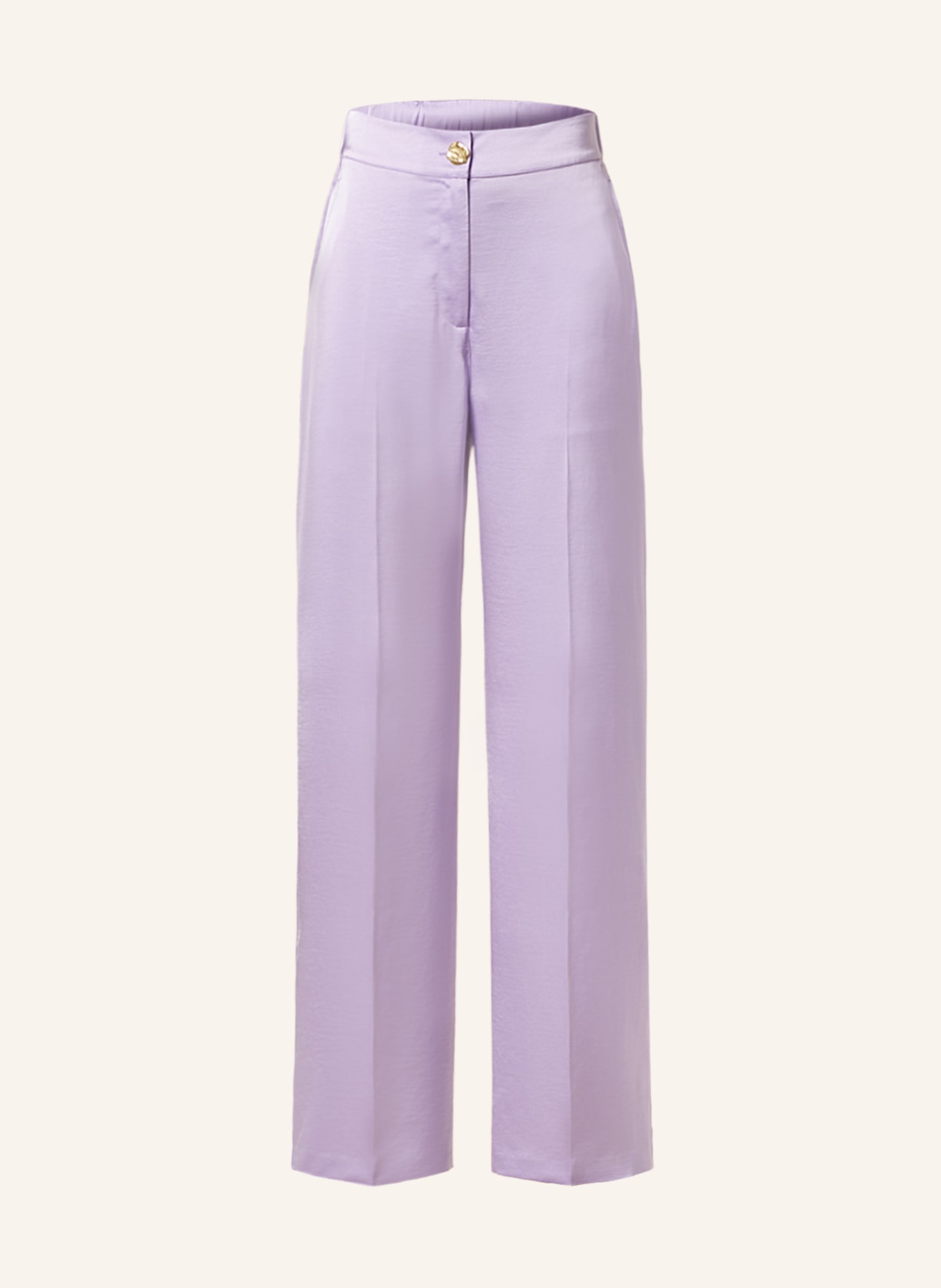 DANTE6 Wide leg trousers CHEERS made of satin, Color: LIGHT PURPLE (Image 1)