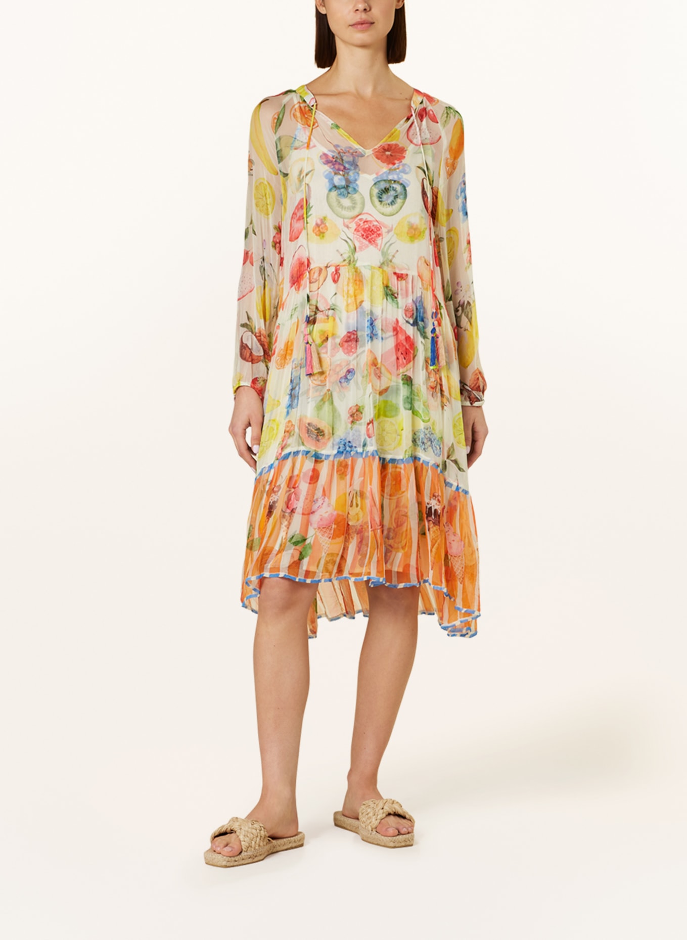 FrogBox Kleid, Farbe: WEISS/ GRÜN/ ORANGE (Bild 2)