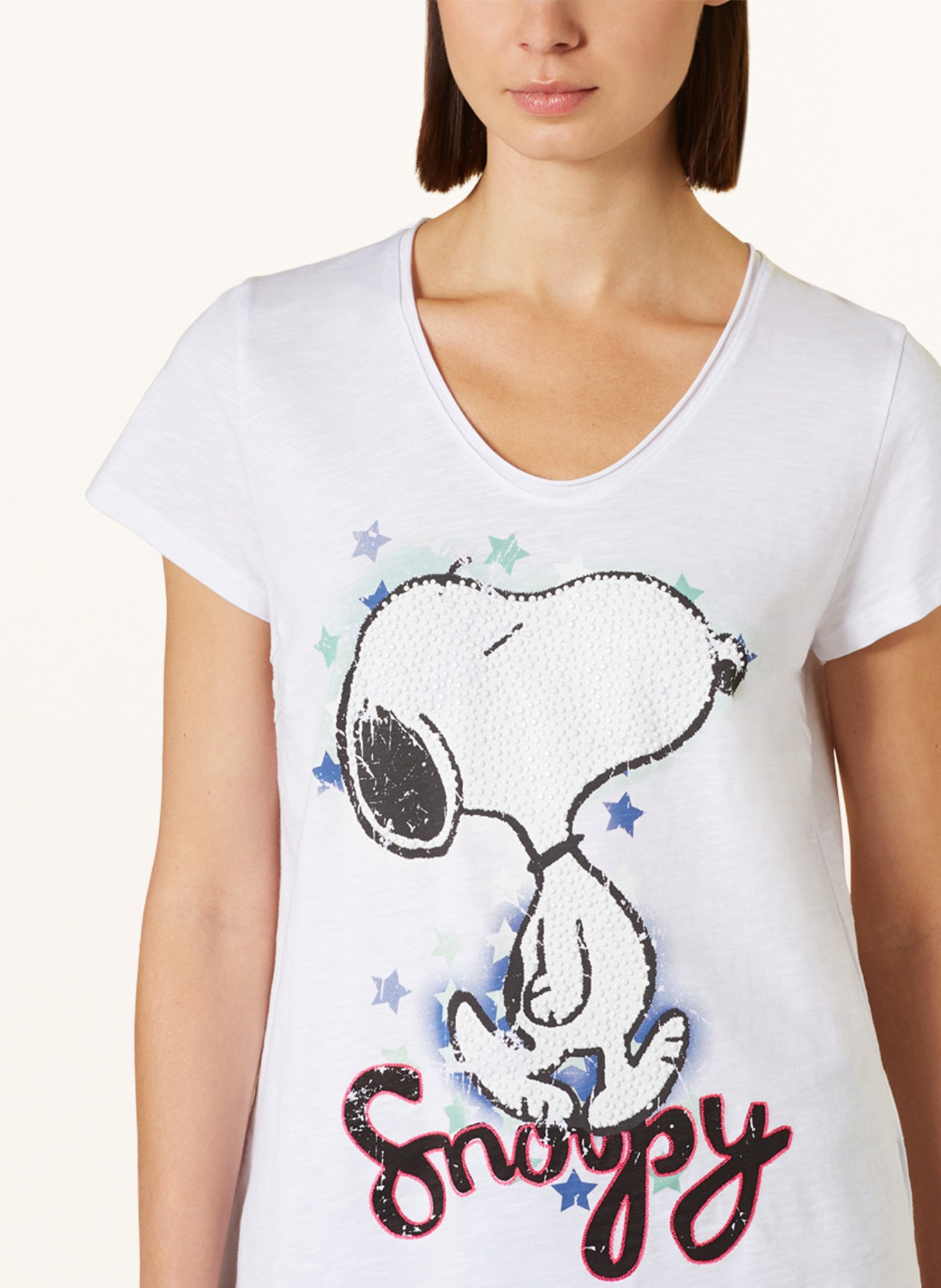 FrogBox T-shirt with decorative gems, Color: WHITE (Image 4)