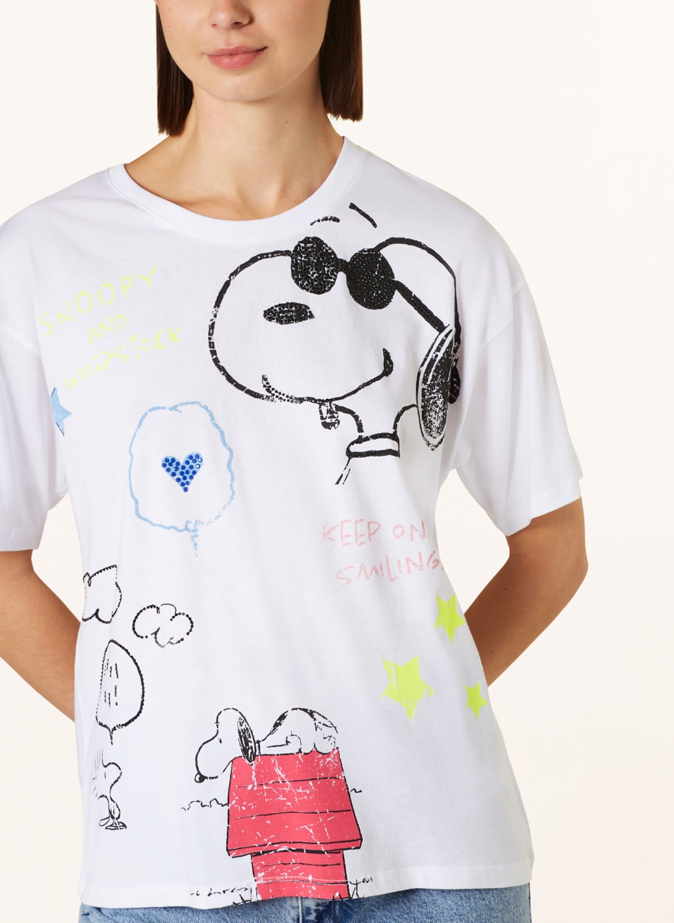 FrogBox T-shirt with decorative gems, Color: WHITE (Image 4)