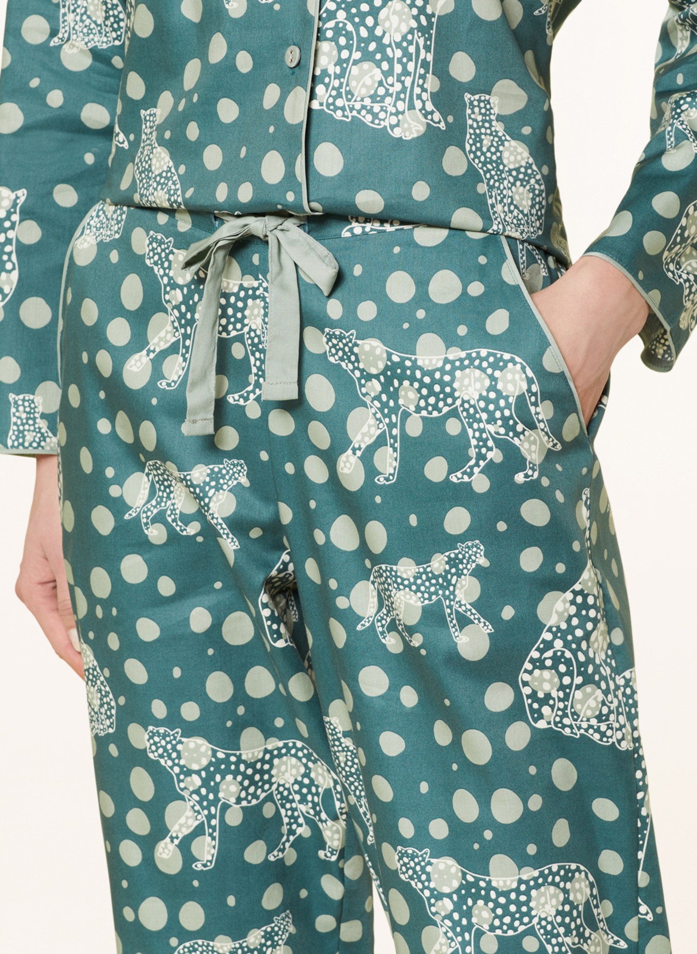 cyberjammies Spodnie od piżamy HANNAH, Kolor: CIEMNOZIELONY/ BIAŁY (Obrazek 5)