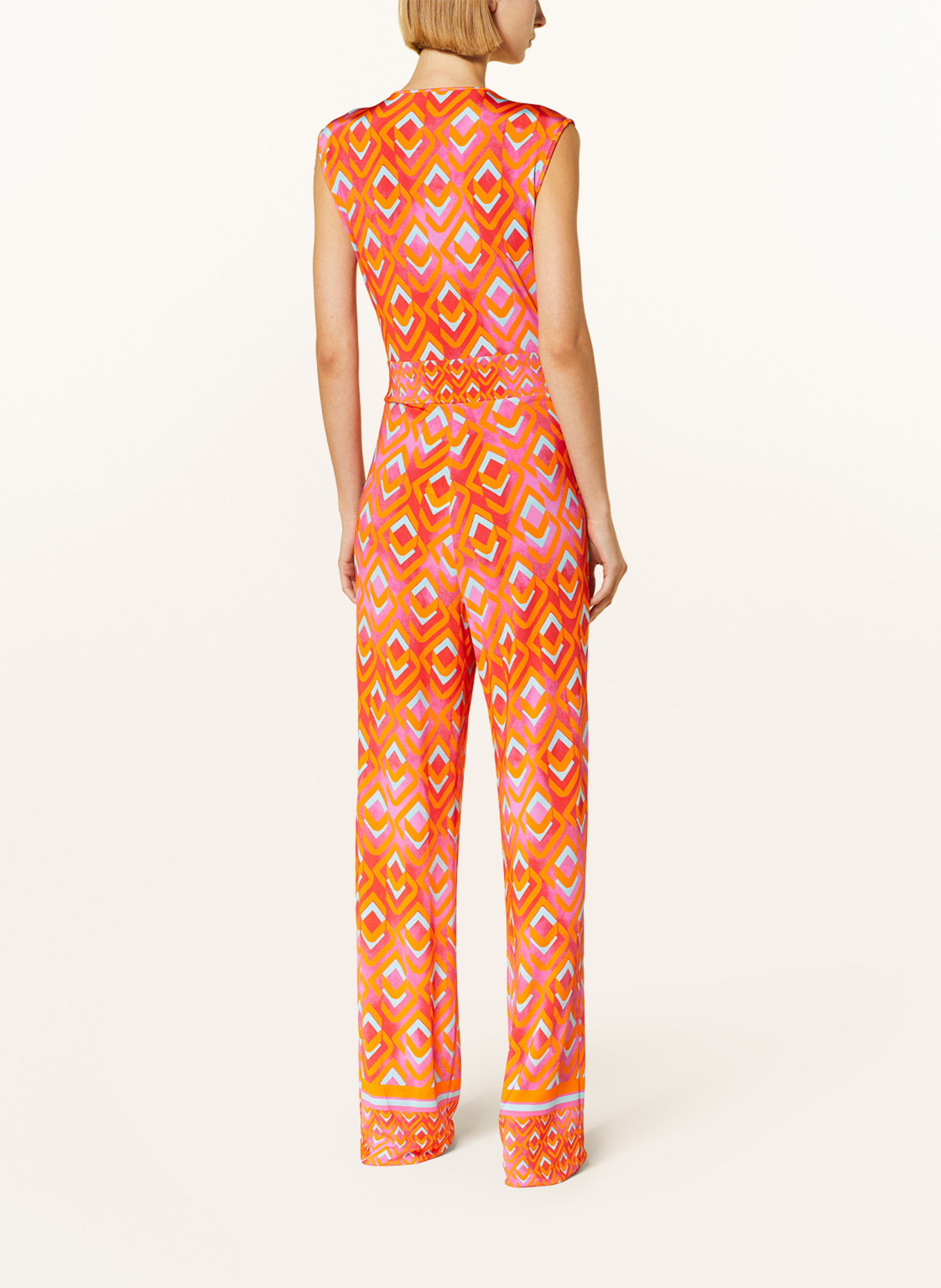 ANNA's Jumpsuit, Color: RED/ NEON BLUE/ FUCHSIA (Image 3)