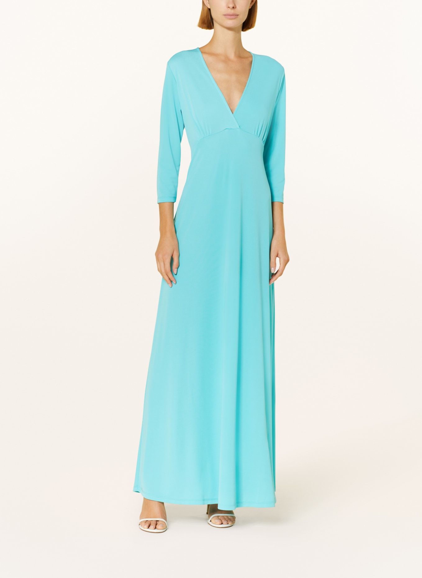 ANNA's Dress with 3/4 sleeves, Color: TURQUOISE (Image 2)