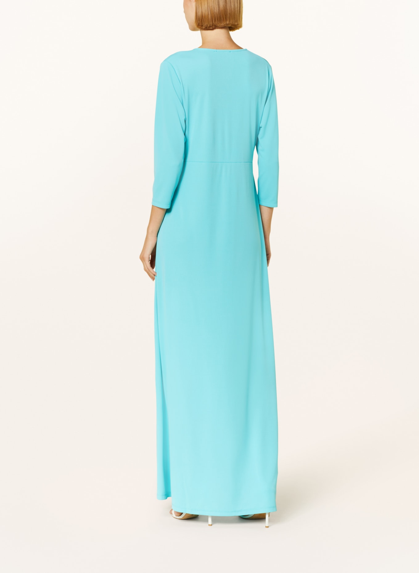 ANNA's Dress with 3/4 sleeves, Color: TURQUOISE (Image 3)