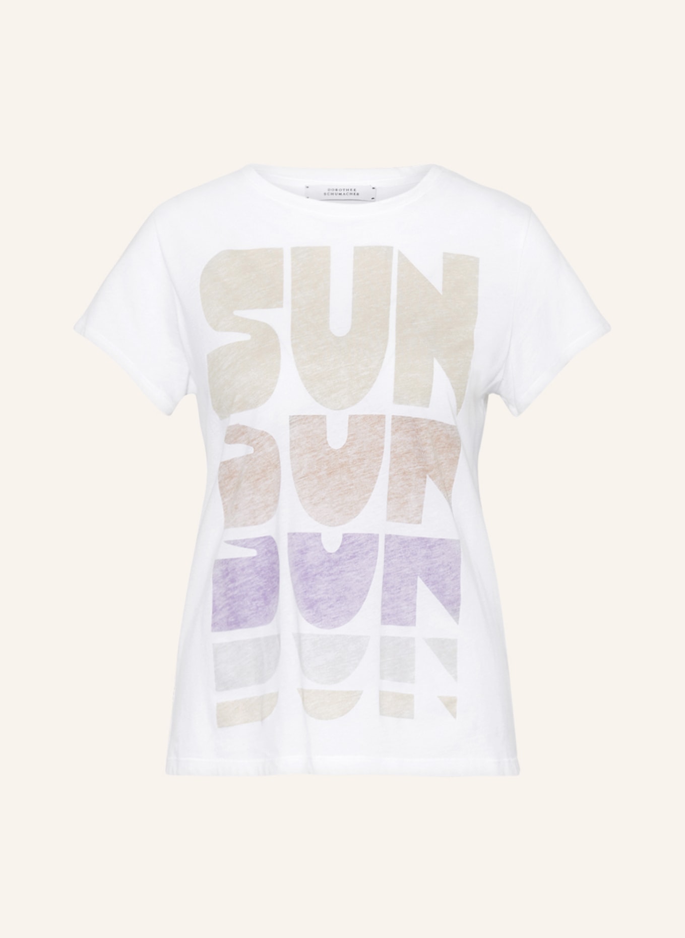 DOROTHEE SCHUMACHER T-shirt, Color: WHITE/ PURPLE/ BROWN (Image 1)