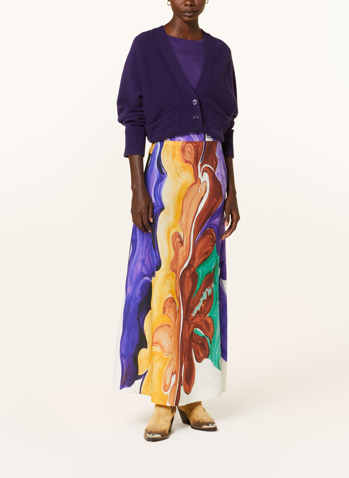 DOROTHEE SCHUMACHER Strickjacke mit Cashmere, Farbe: DUNKELLILA (Bild 2)