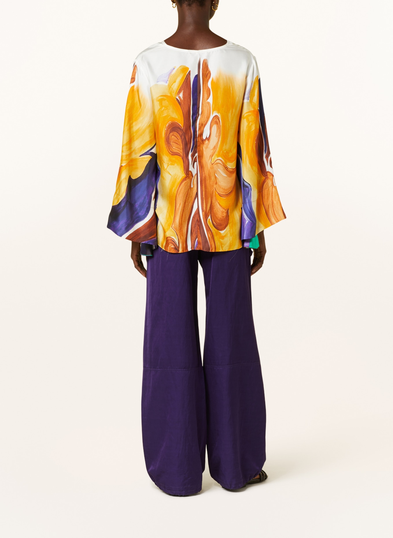DOROTHEE SCHUMACHER Bluzka z jedwabiu, Kolor: LILA/ BRĄZOWY/ ŻÓŁTY (Obrazek 3)