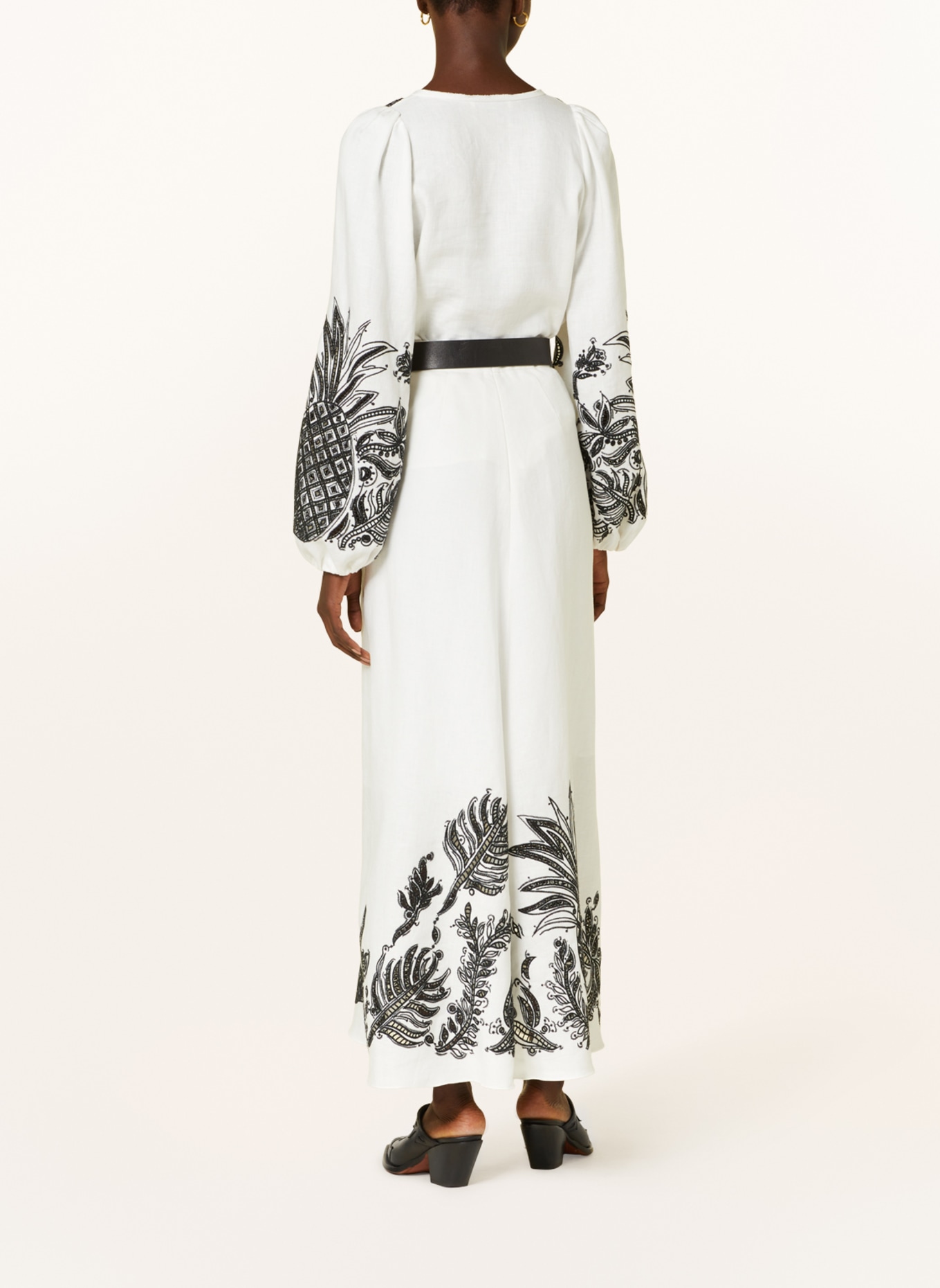 DOROTHEE SCHUMACHER Linen blouse, Color: WHITE/ BLACK (Image 3)